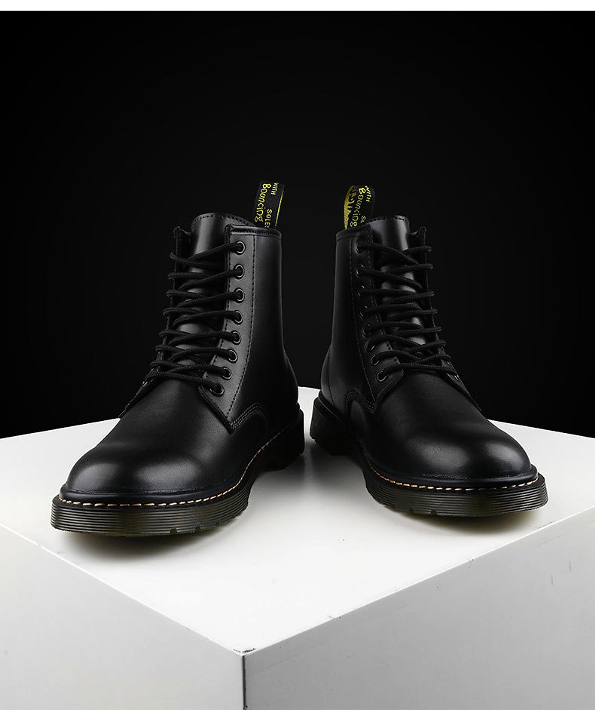 Eight-hole breathable leather boots outdoor fashion short boots - enhanced image 12