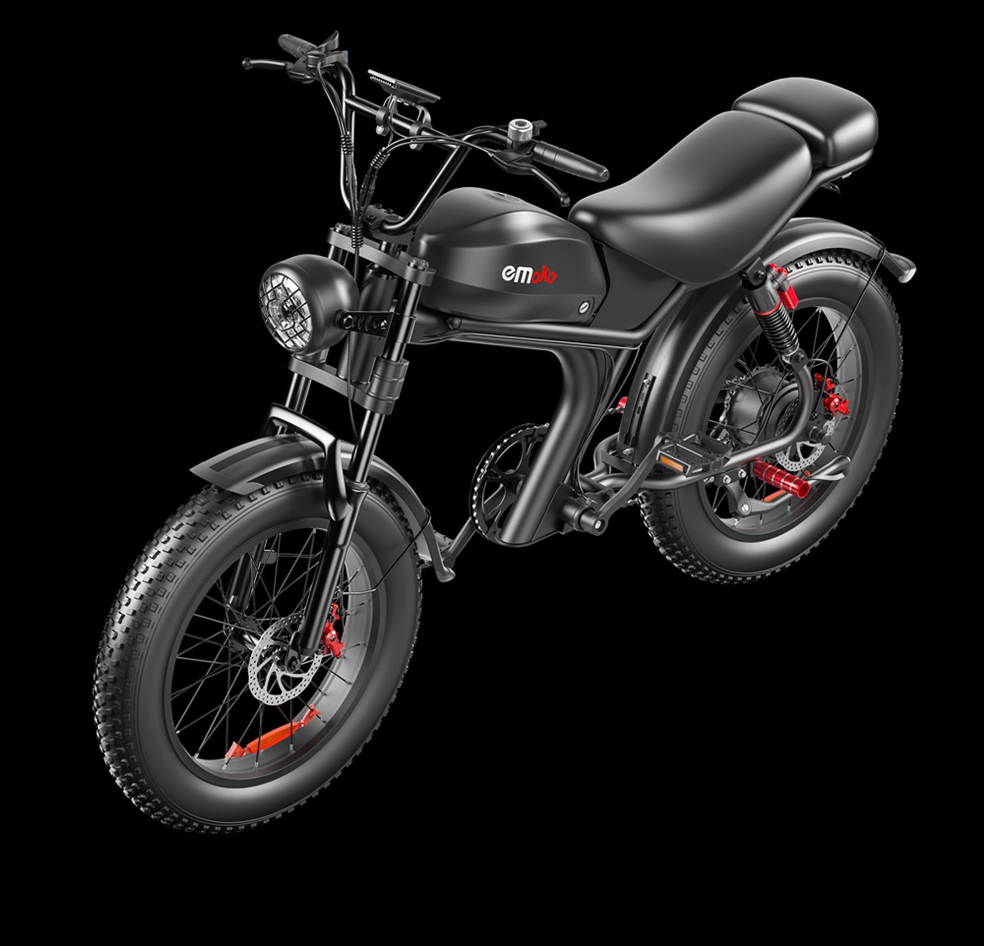 eMoto C93™ – 20" Retro-Style Electric Bike 1000W | 48V 20Ah Battery (US Warehouse) - enhanced image 12