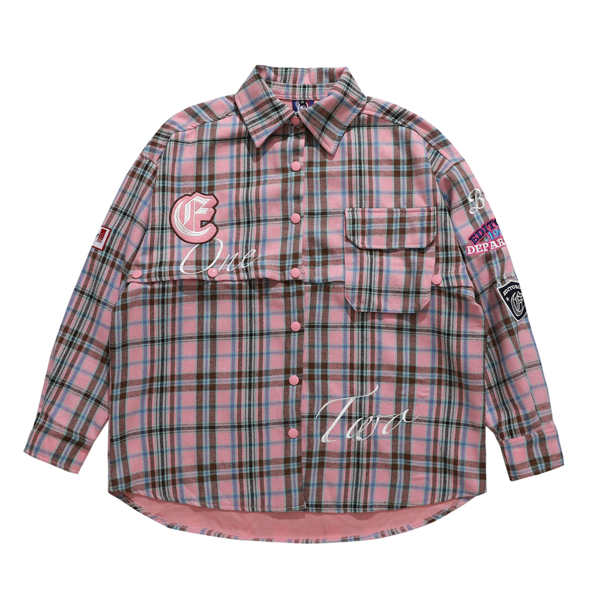 Fashion Brand Plaid Long Sleeve DressShirt Coat Jacket Men & Women - enhanced image 12