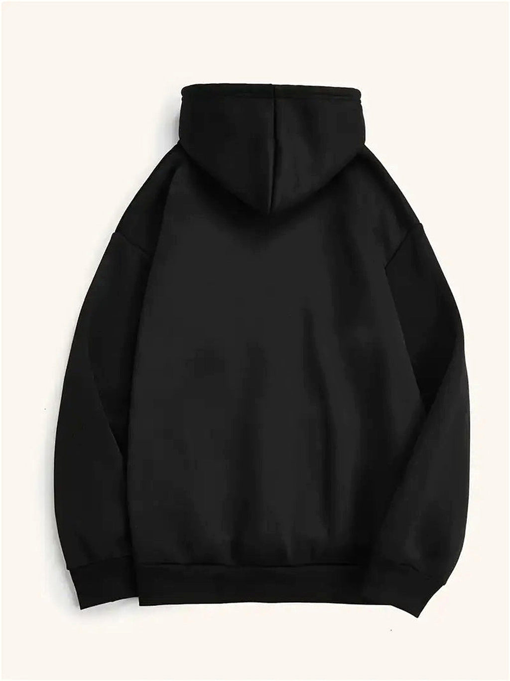 Men's Basic Pullover Hoodie – Soft Polyester Blend Streetwear - enhanced image 12