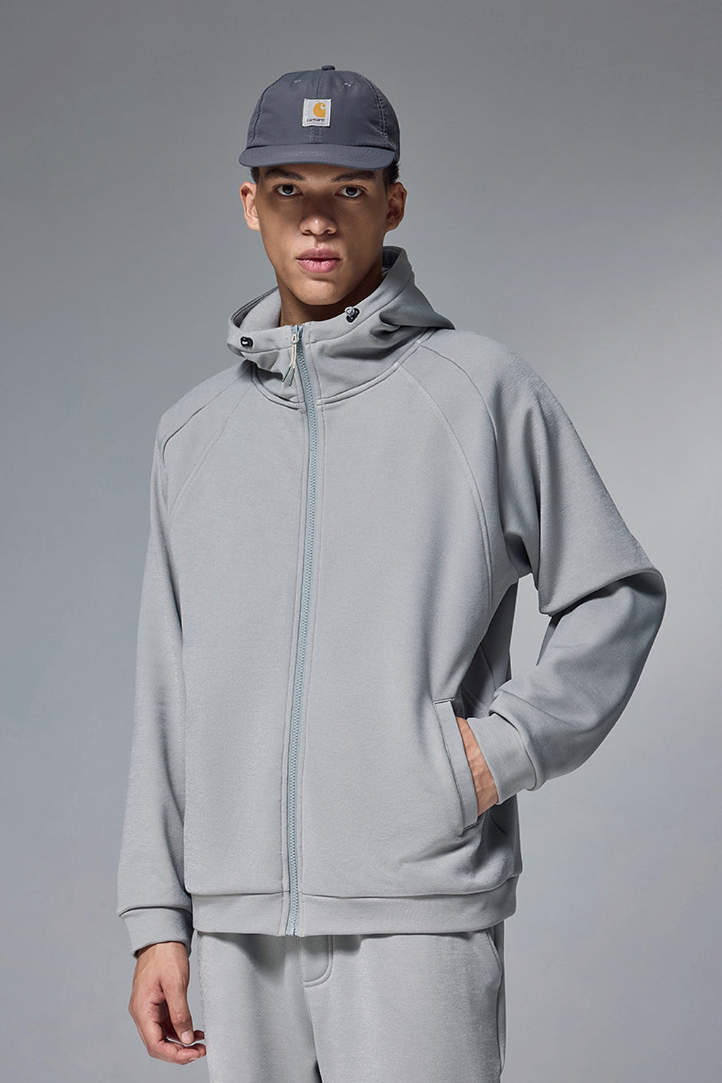 Hydrogen Four-sided Elastic Hooded Jacket Zipper Windproof Fleece Sweater - enhanced image 12