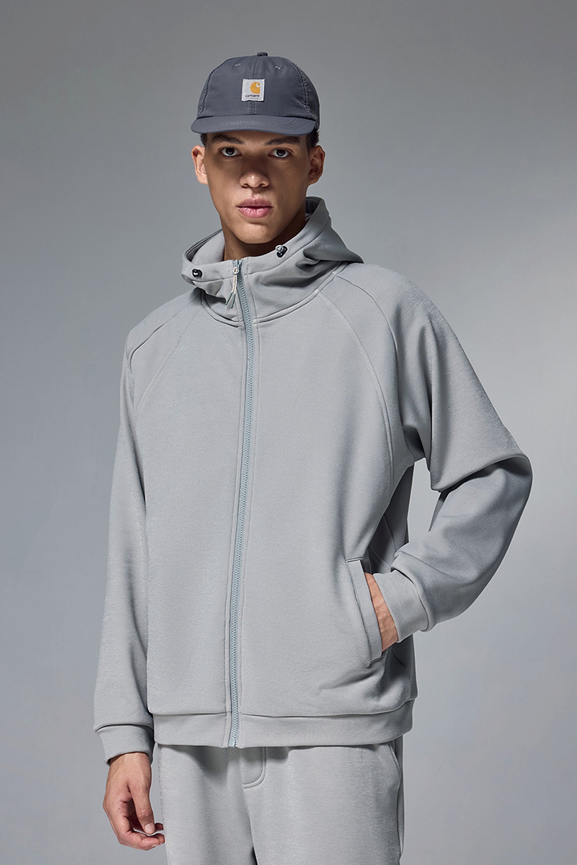 Hydrogen Four-sided Elastic Hooded Jacket Zipper Windproof Fleece Sweater - enhanced image 12