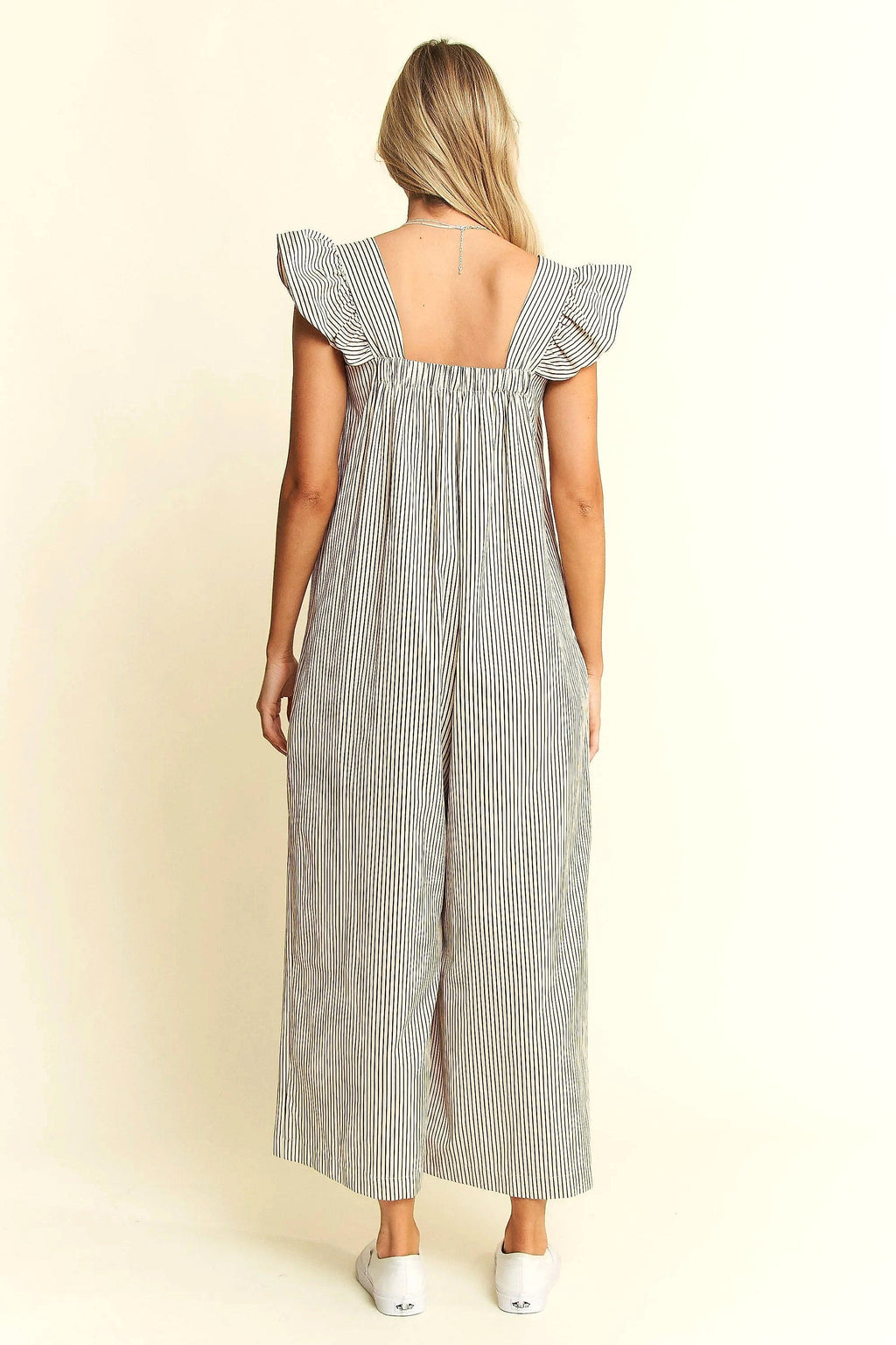 Jade By Jane Stripe Sleeveless Ruffle Jumpsuit - enhanced image 12