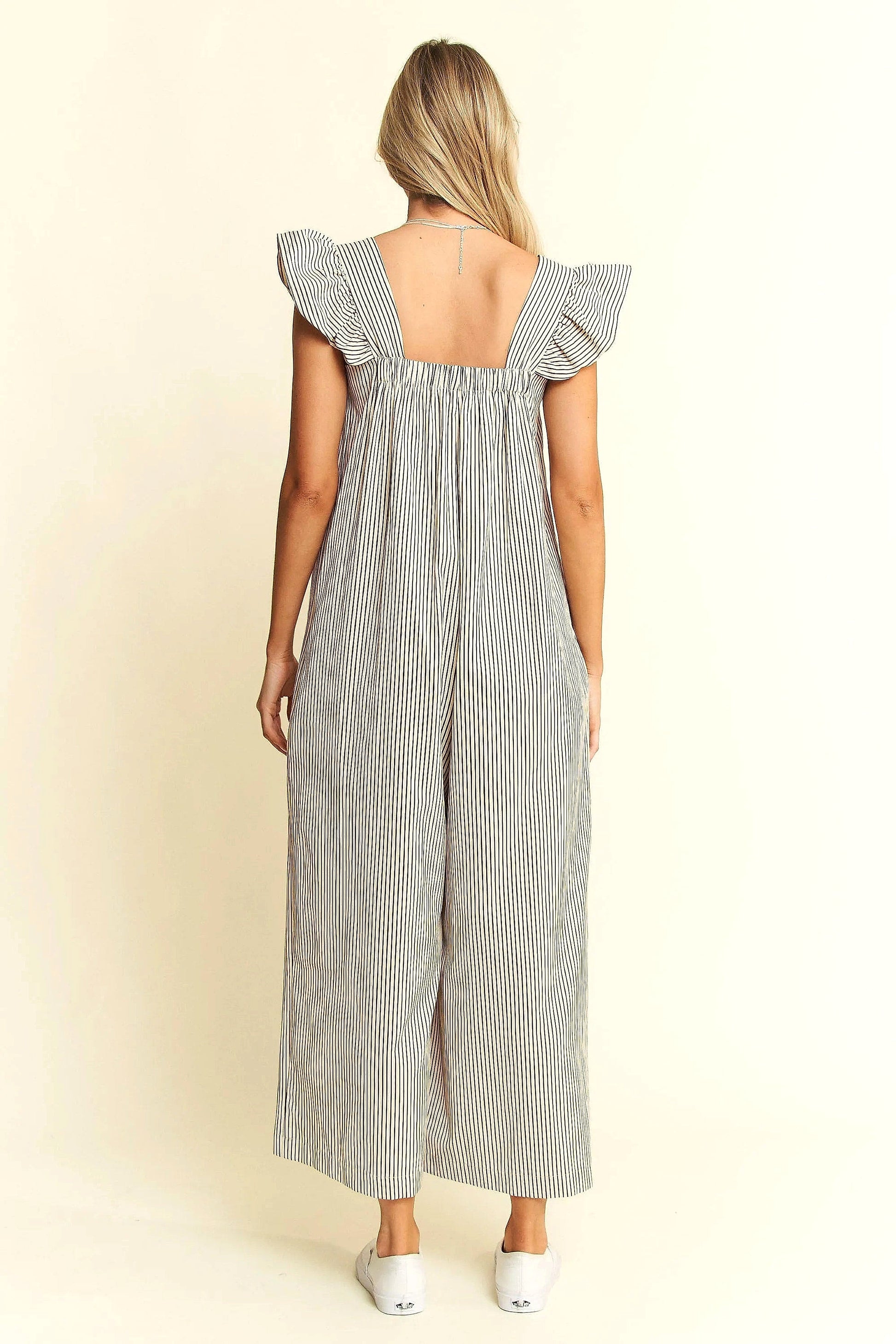 Jade By Jane Stripe Sleeveless Ruffle Jumpsuit - enhanced image 12