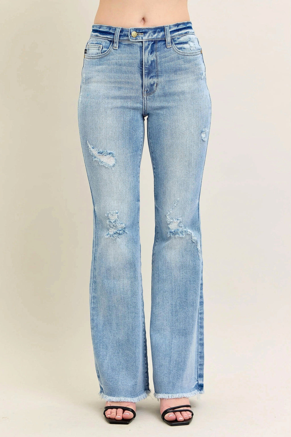 Judy Blue Full Size Hw Flare Jeans W/ Shield Pockets Plus Size - enhanced image 12