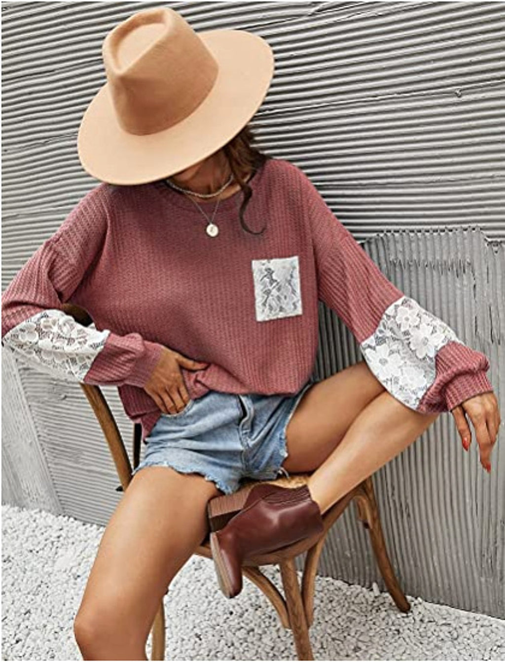 Lace Casual Women's Loose Patchwork Easy Matching Knitwear Women Sweater - enhanced image 12