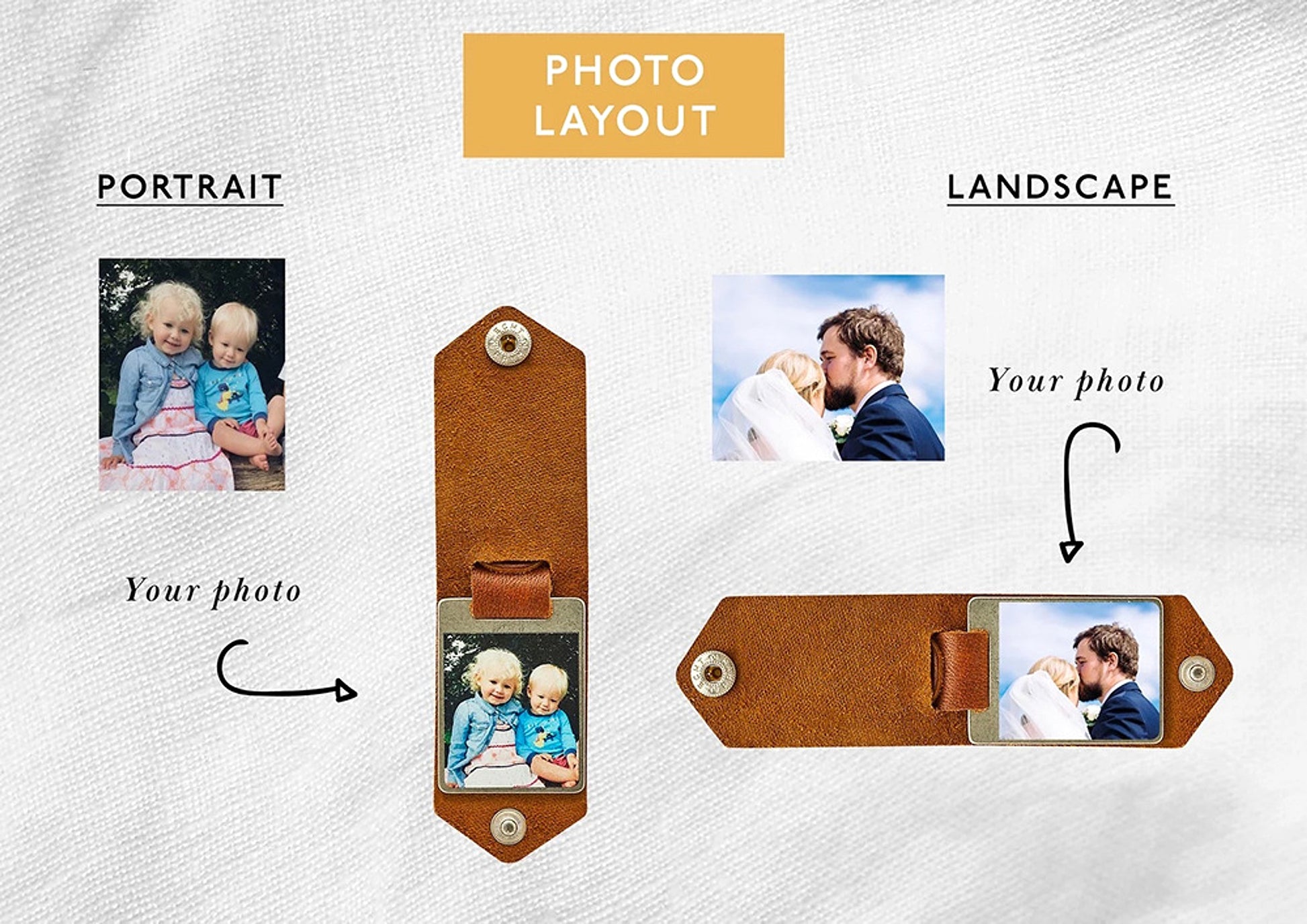 Personalized Leather Photo Keychain – Custom UV Color Printed Keyring - enhanced image 12