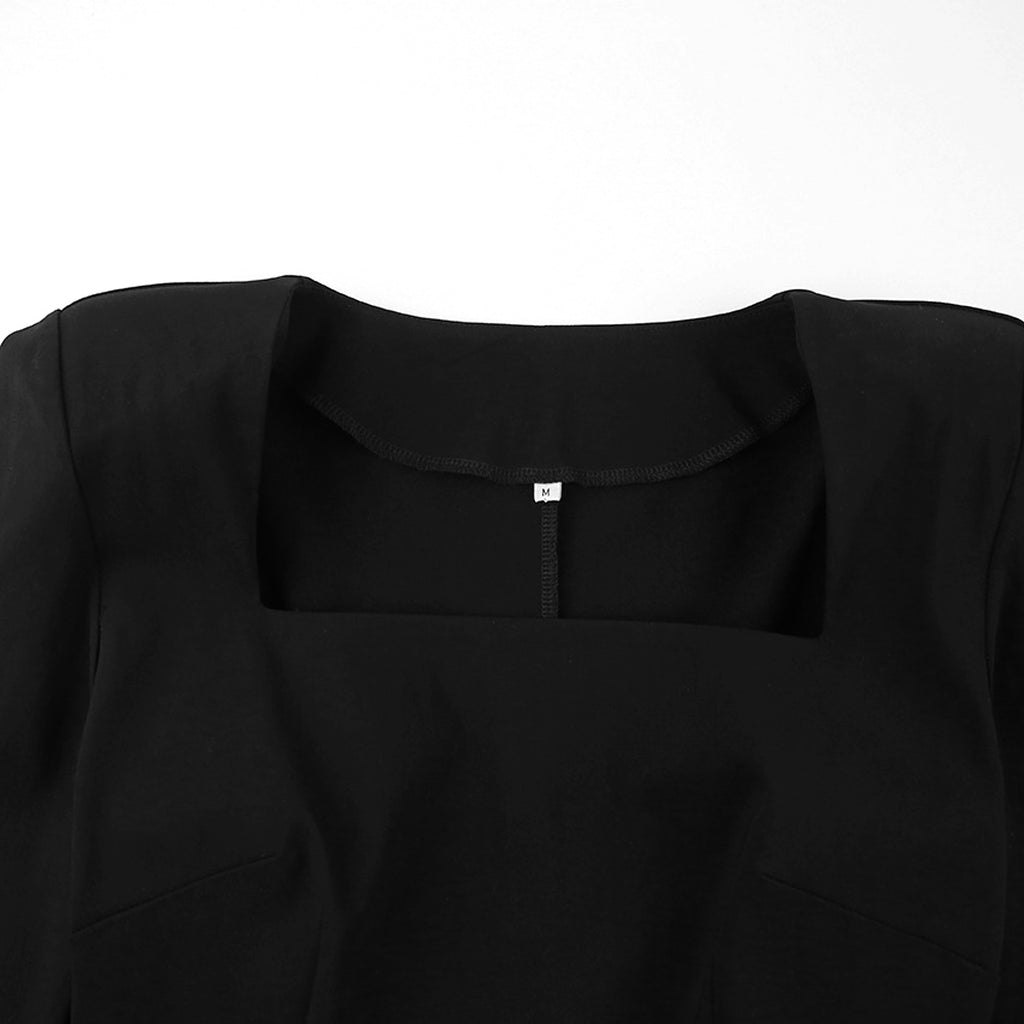 A1. Long Skirt, Square Neck, Slim Fit - enhanced image 12