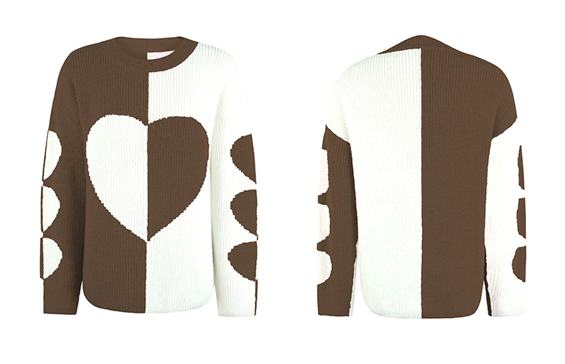 Long Sleeve Love Pattern Sweater Women - enhanced image 12