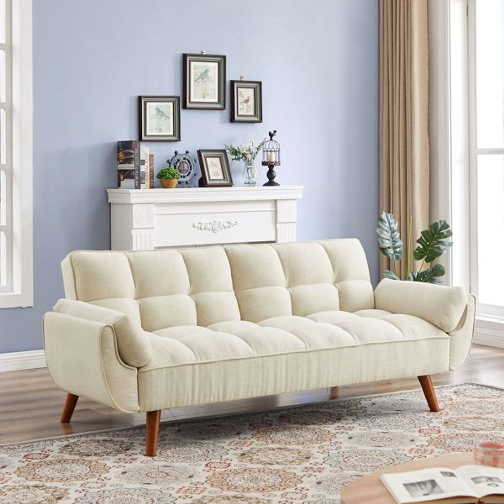 LuneluX – Adjustable Linen Sofa Chair (Beige) - enhanced image 12