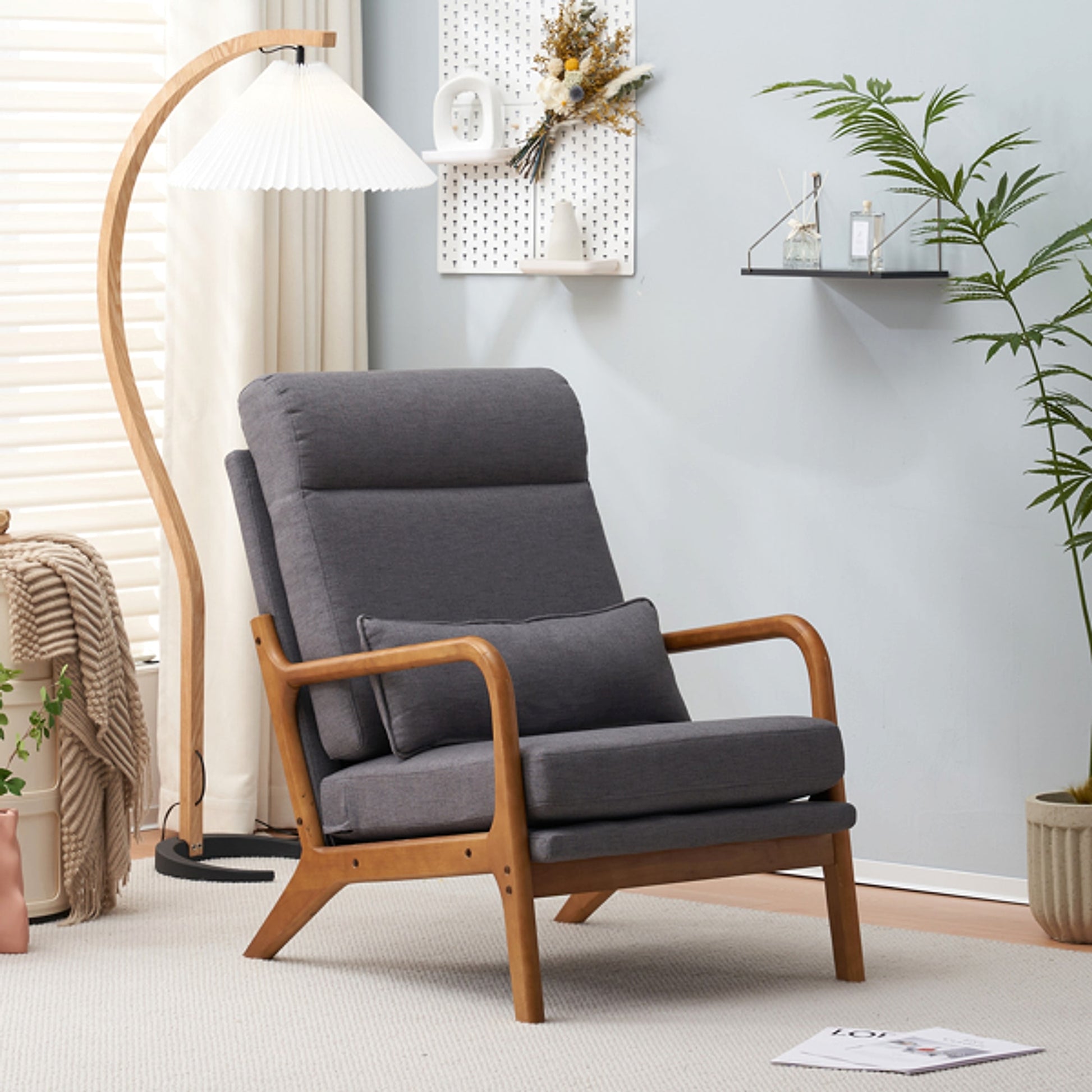 LuneluX_Home – Scandinavian Lounge Chair (Dark Gray) - enhanced image 12