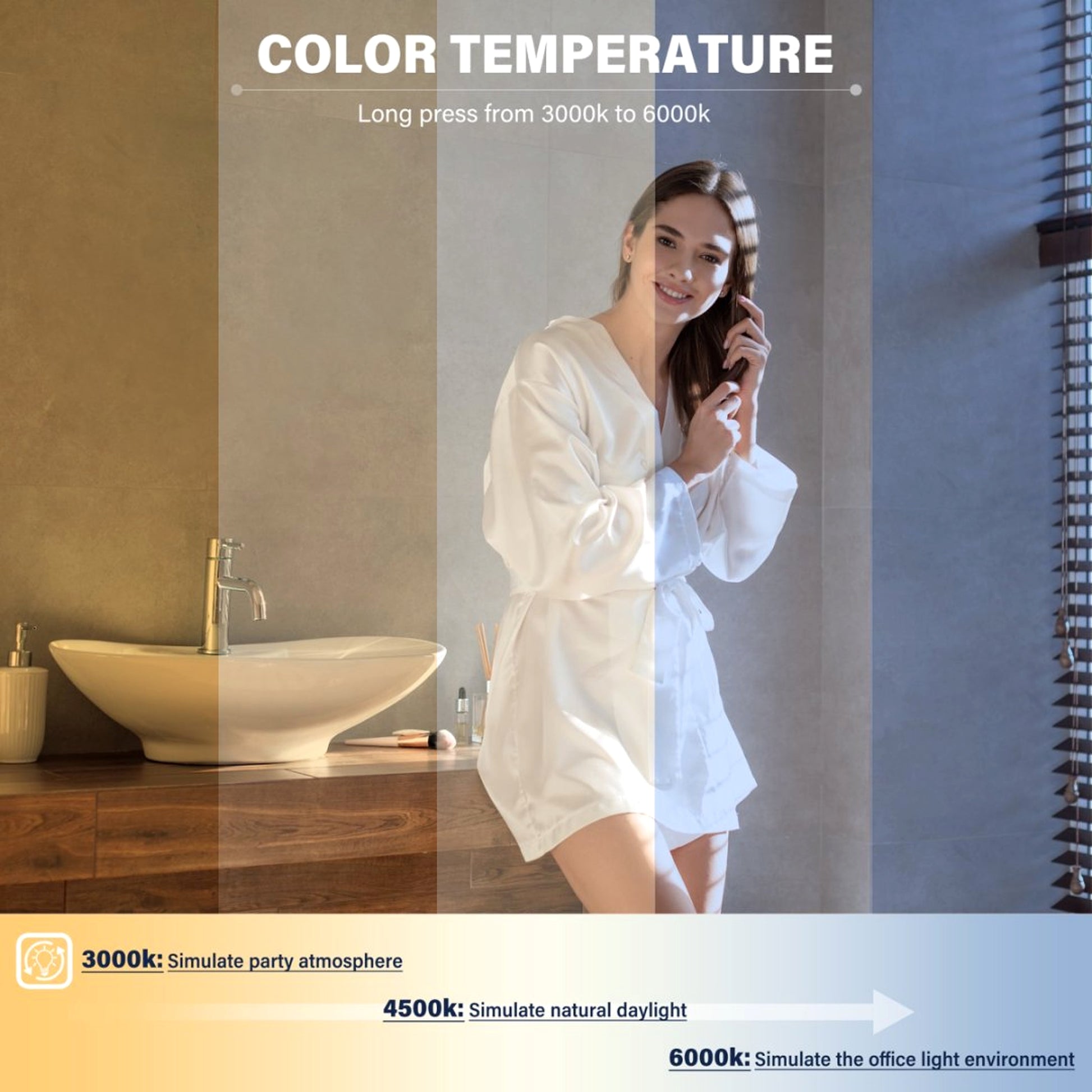 LuneluX_Home – Smart LED Bathroom Mirror with Anti-Fog & Touch Control (Vertical & Horizontal Mounting) - enhanced image 12