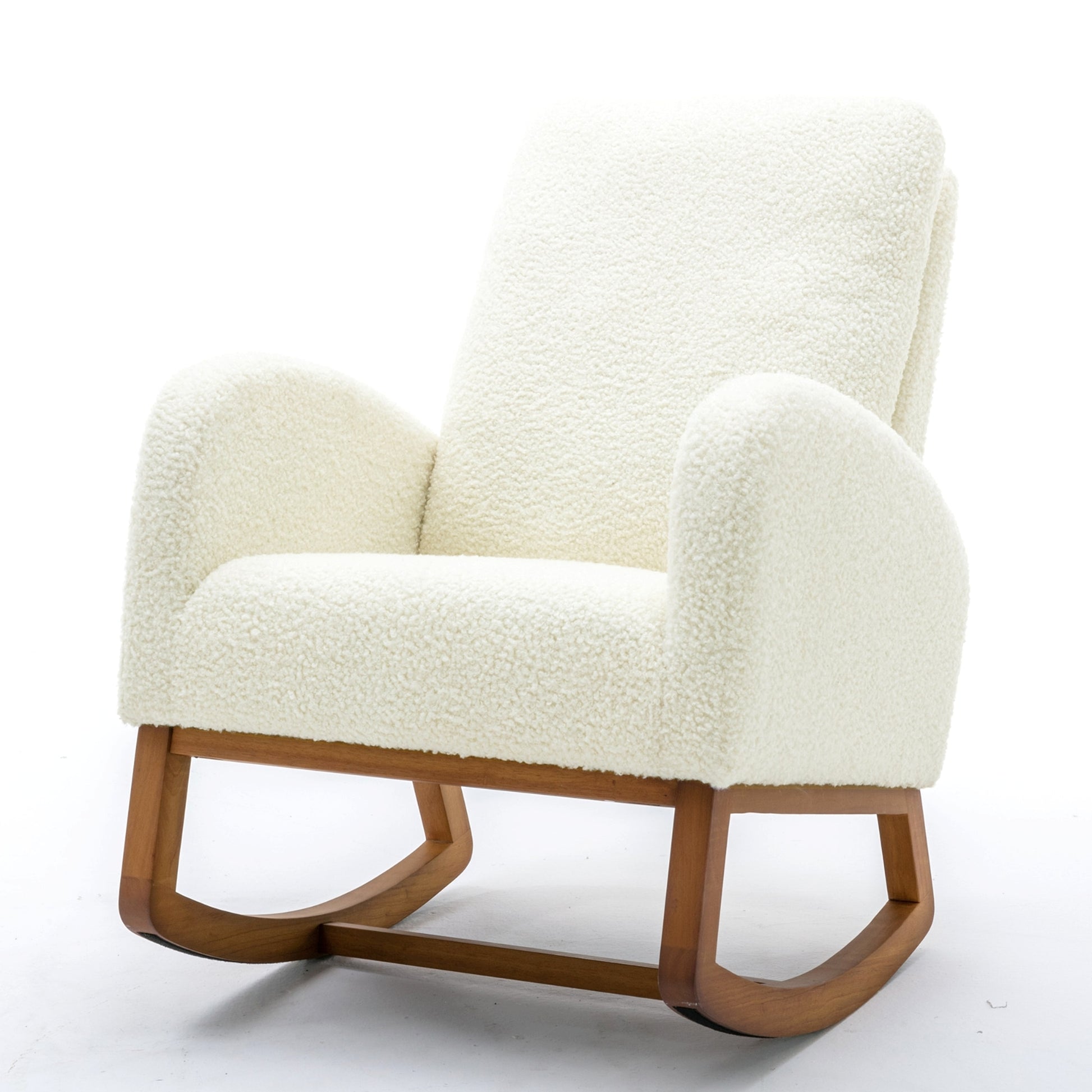 LuneluX_Home – "White Teddy" Rocking Lounge Chair - enhanced image 12