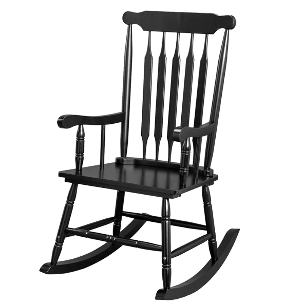 LuxePorch™ – Black Poplar Windsor Wood Rocking Chair (US Warehouse) - enhanced image 12