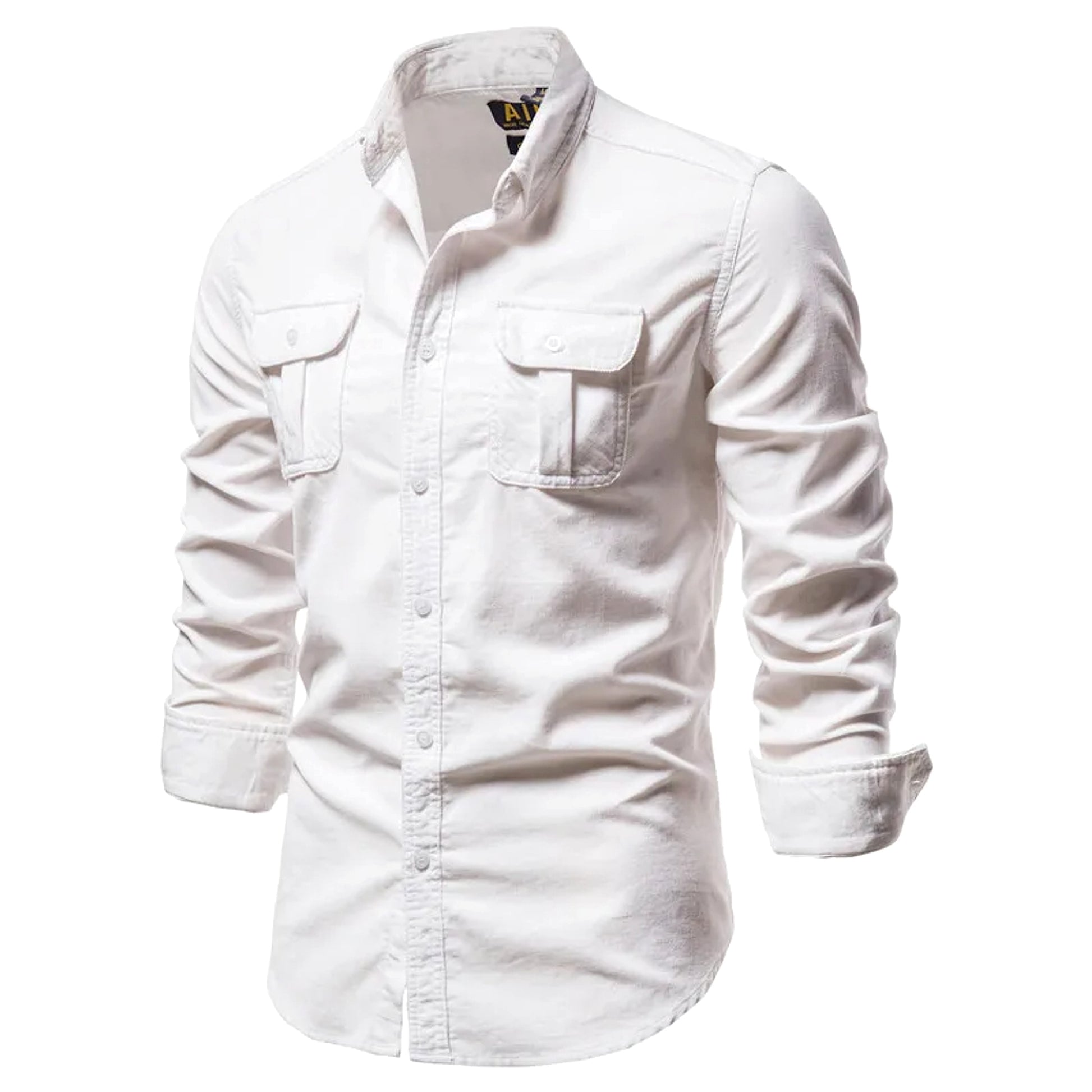 Men DressShirt College Tops Longsleeve Blue - enhanced image 12