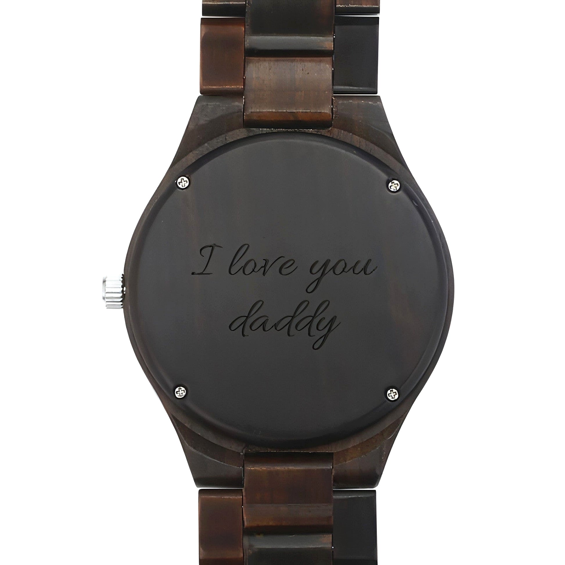 Men’s Engraved Wooden Photo Watch – 45mm with Wooden Strap - enhanced image 12