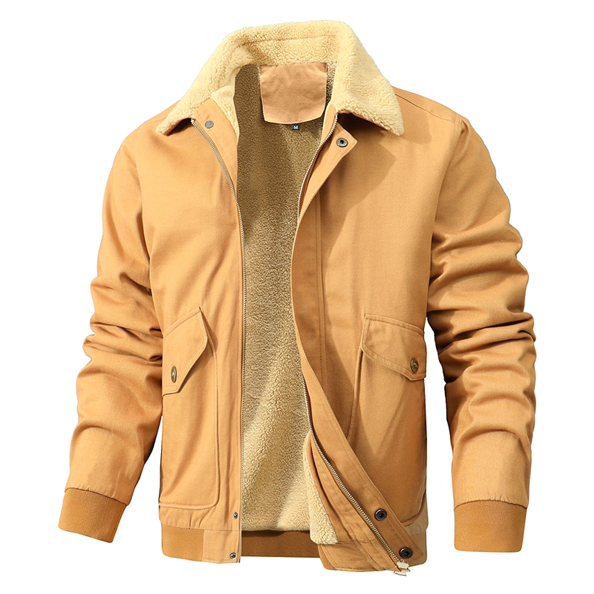 Men's Fashion Casual Fleece-lined Washed Coat - enhanced image 12