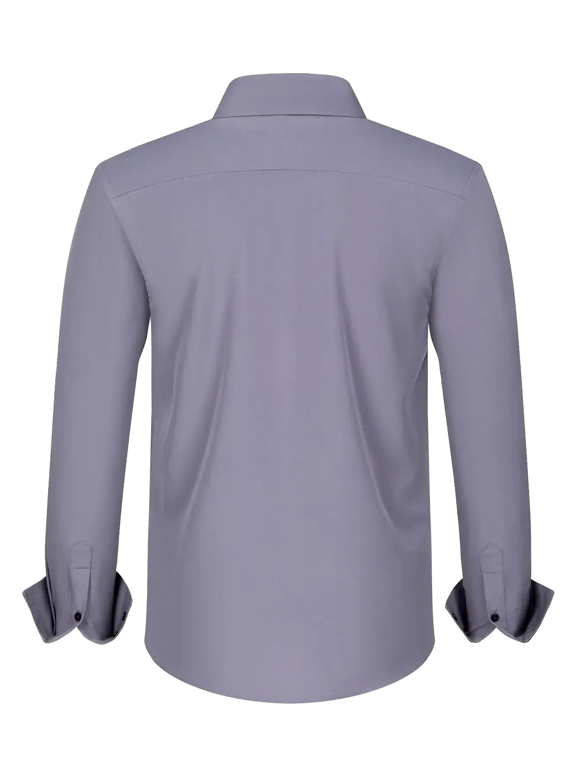 Men's Full Size Button-Down Casual Shirt with Contrast Cuffs Plus Size - enhanced image 12