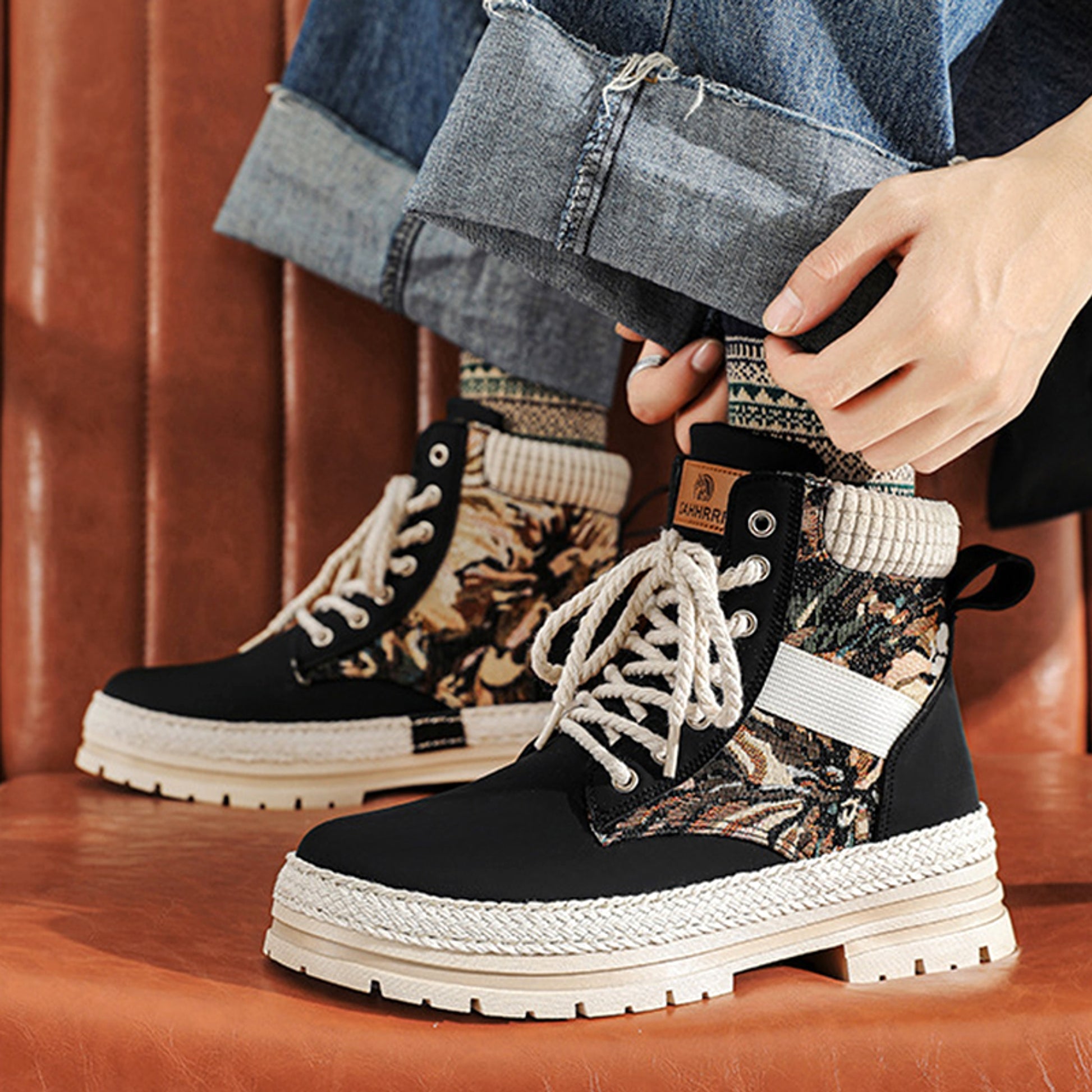 Autumn And Winter High-top Designer Comfy Shoes Men - enhanced image 12