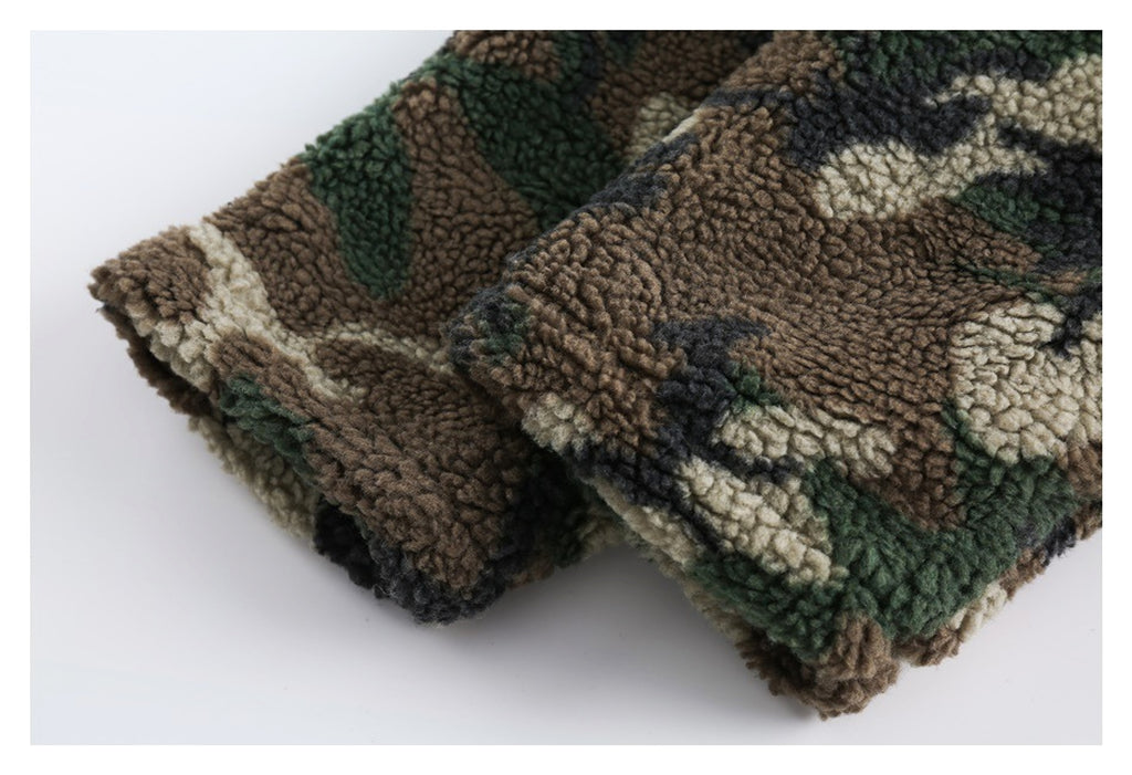 Men's Retro Camouflage Hooded Cotton Coat Jacket - enhanced image 12