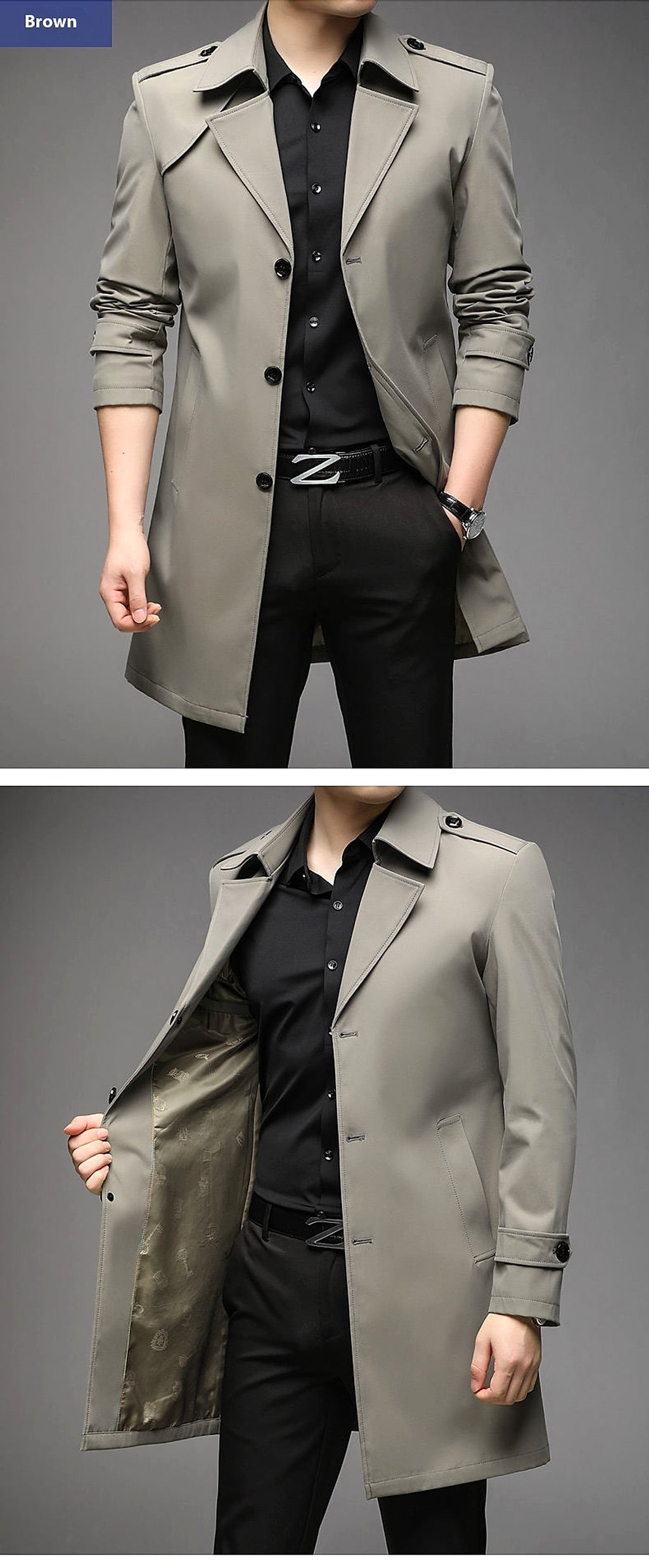 UrbanLayer™ – Mid-Length Trench Coat for Men - enhanced image 12