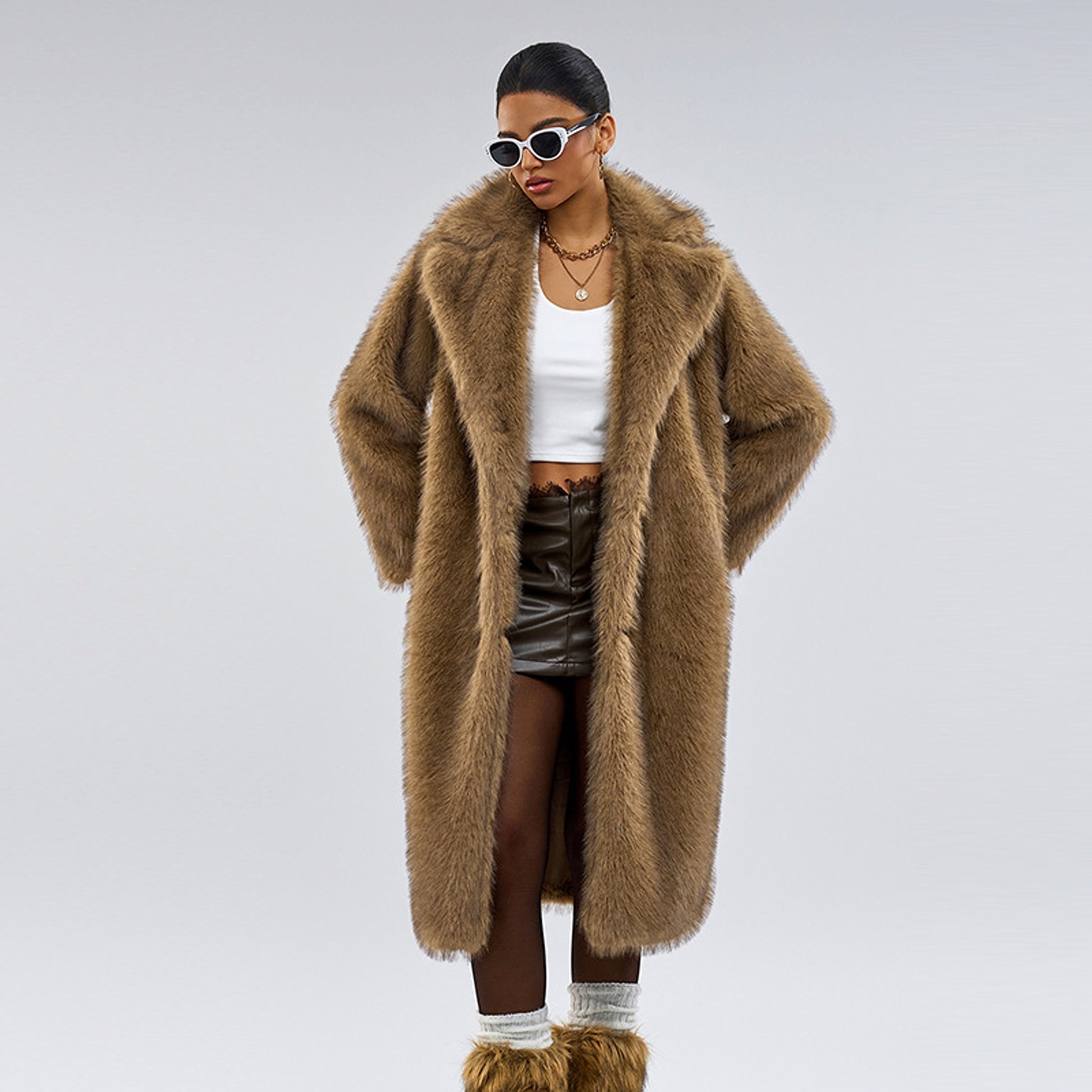 Royal Faux Fur Maxi Coat – 25 Edition - enhanced image 12