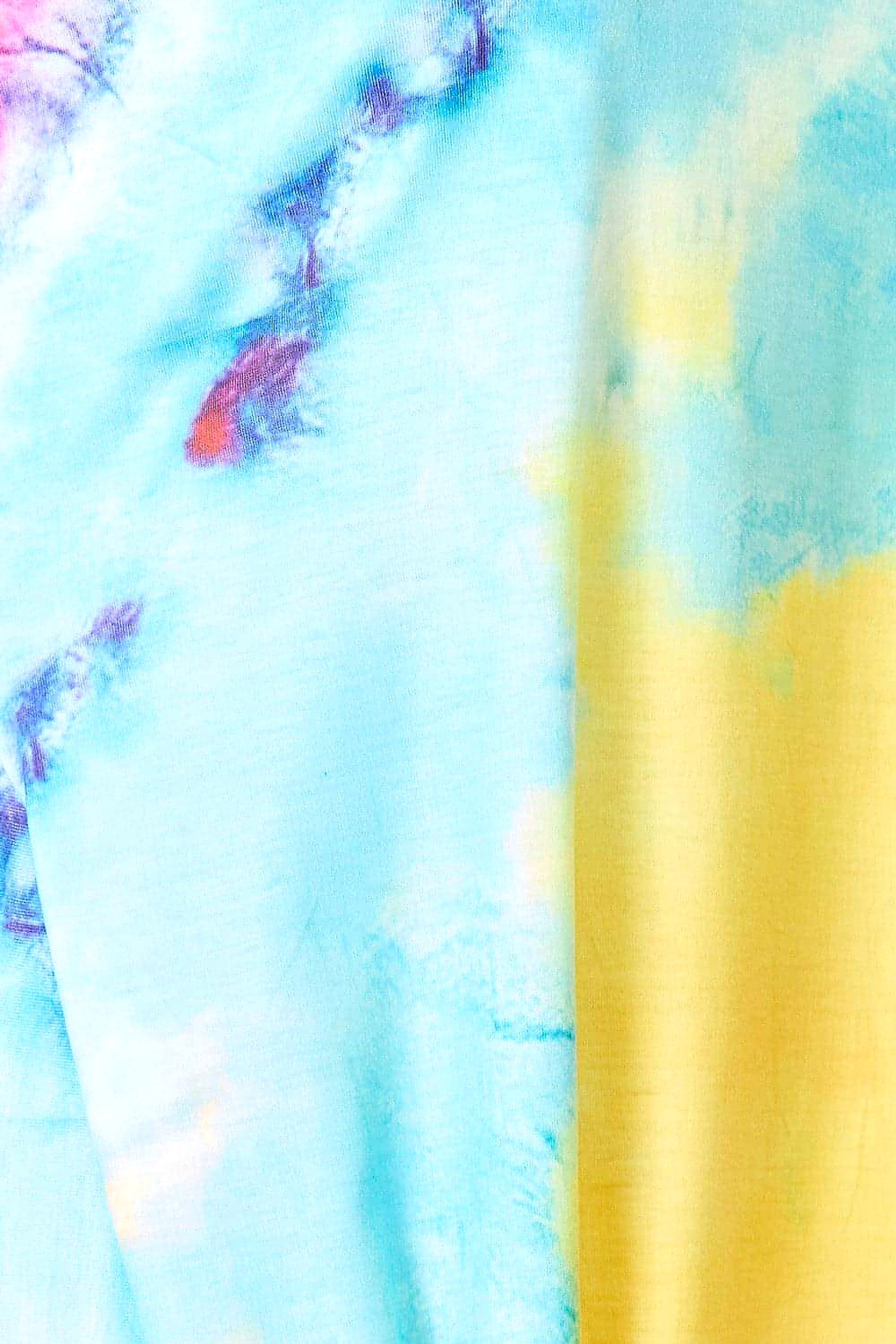 Shiny Tie-Dye V-Neck Twisted Dress - enhanced image 12