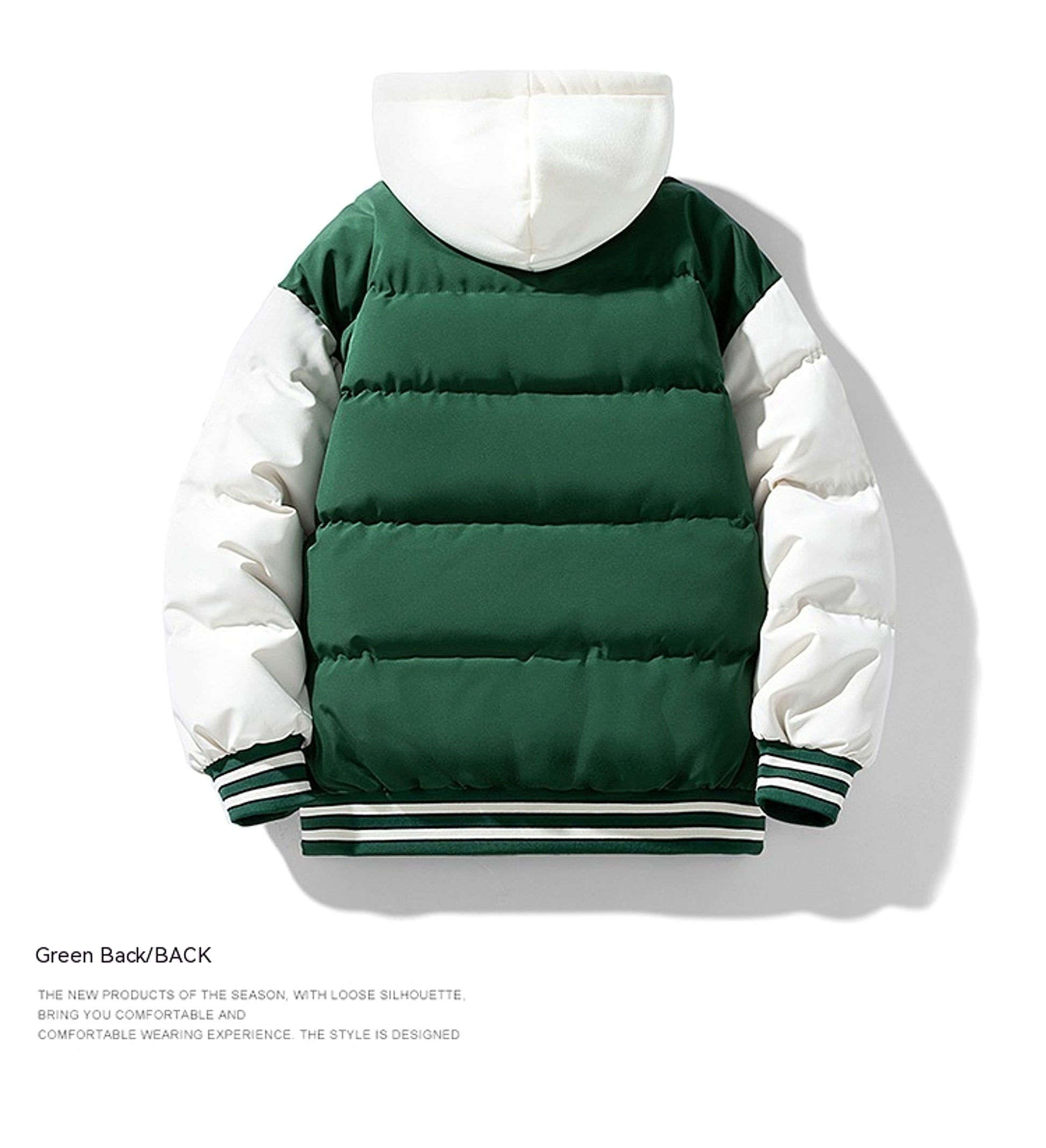 Thickened Down Cotton Jacket With Hood And Two Fake Pieces Men - enhanced image 12