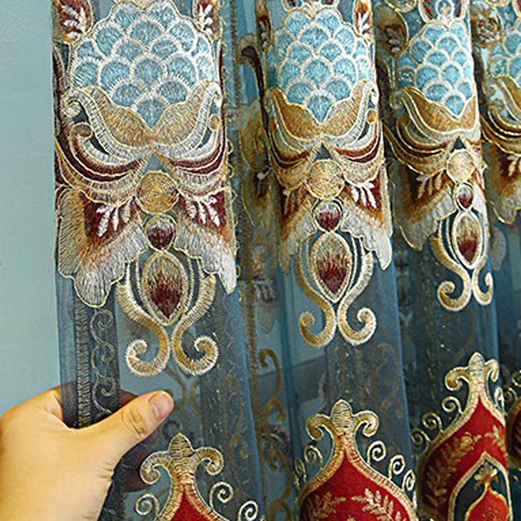 VeluRomi™ – Modern Velvet Embroidered Curtains for Light-Proof Elegance - enhanced image 12