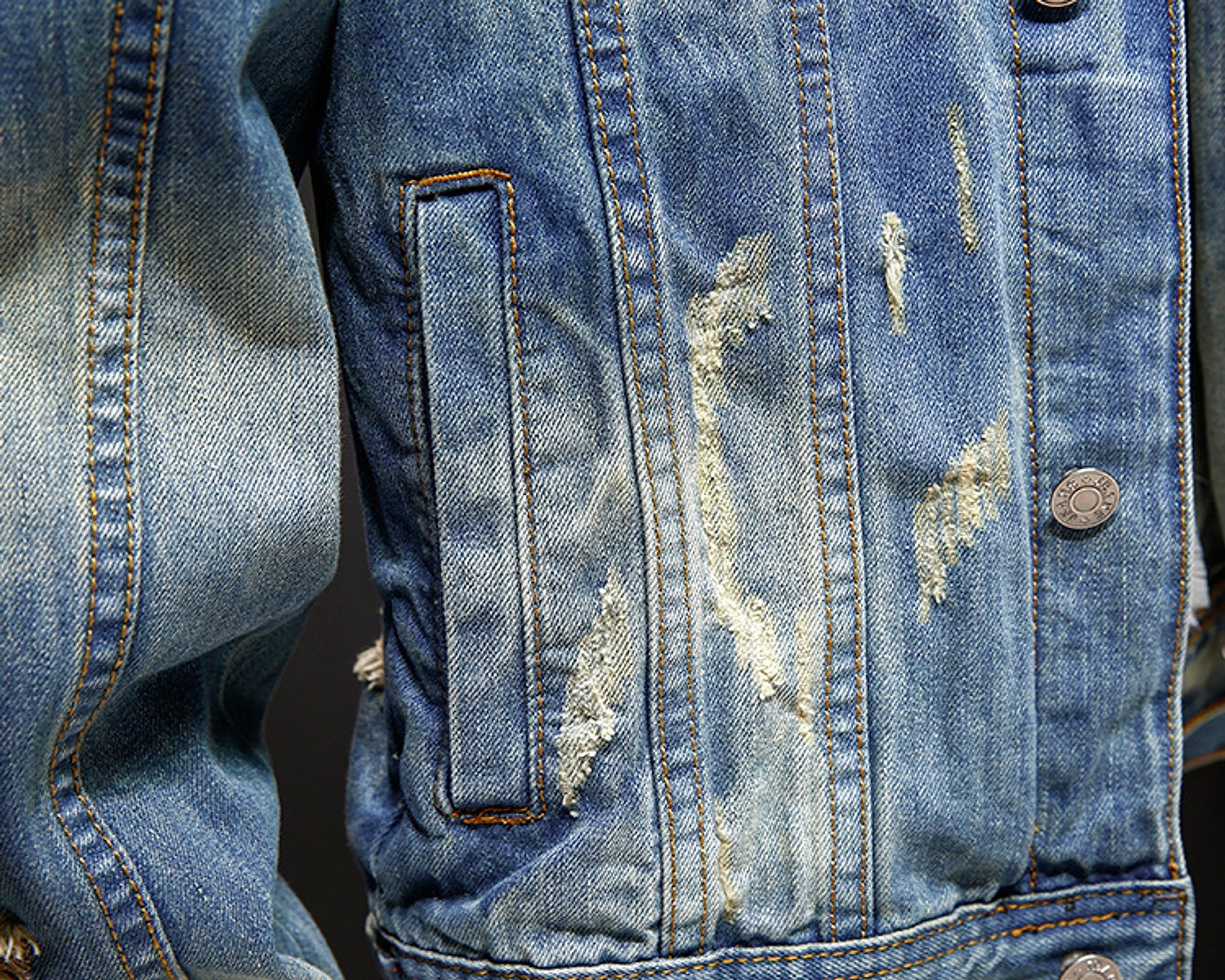 A.1 Washed Denim Jacket Tops Outerwear Men - enhanced image 12