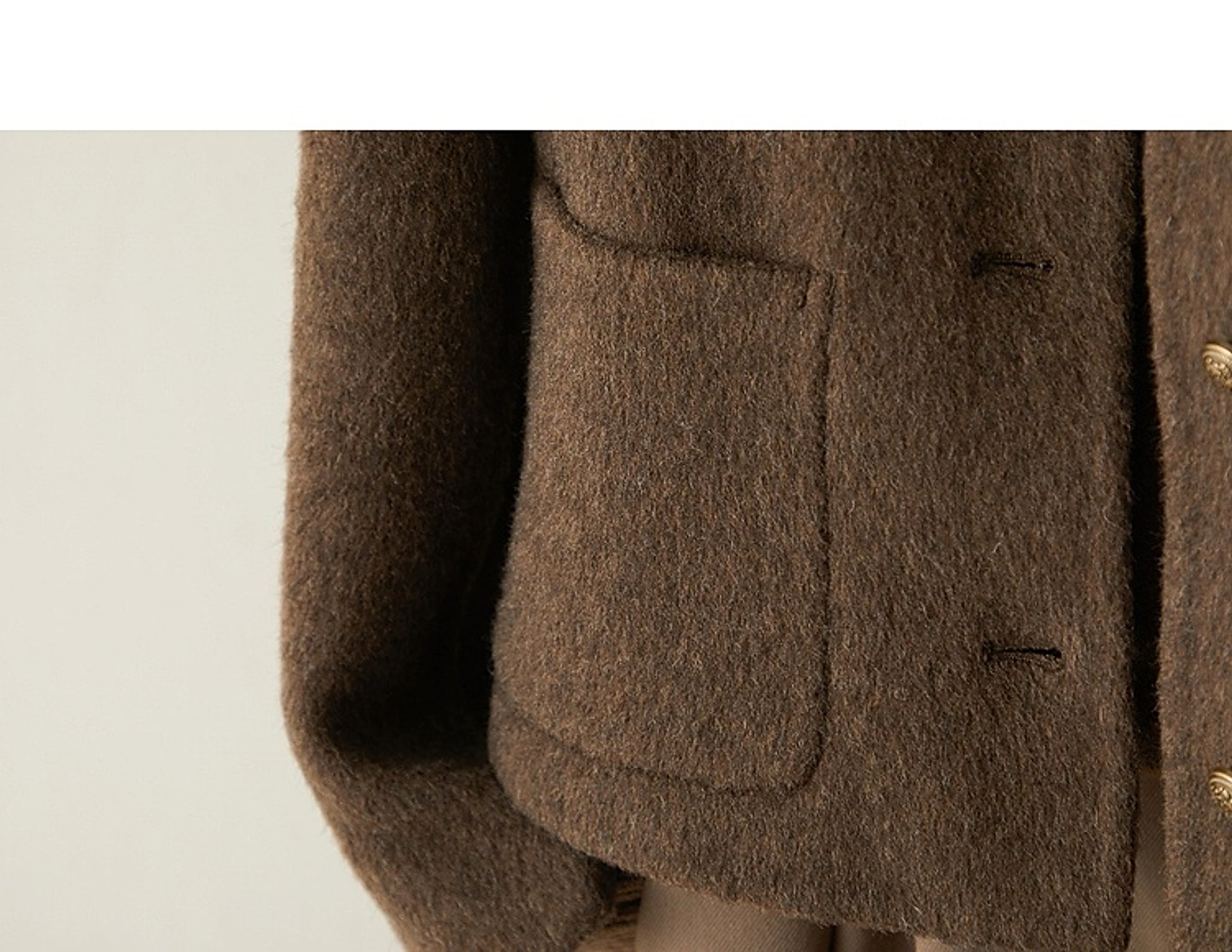 Women's Embroidered Wool Reversible Woolen Coat Slim-fit Coat - enhanced image 12