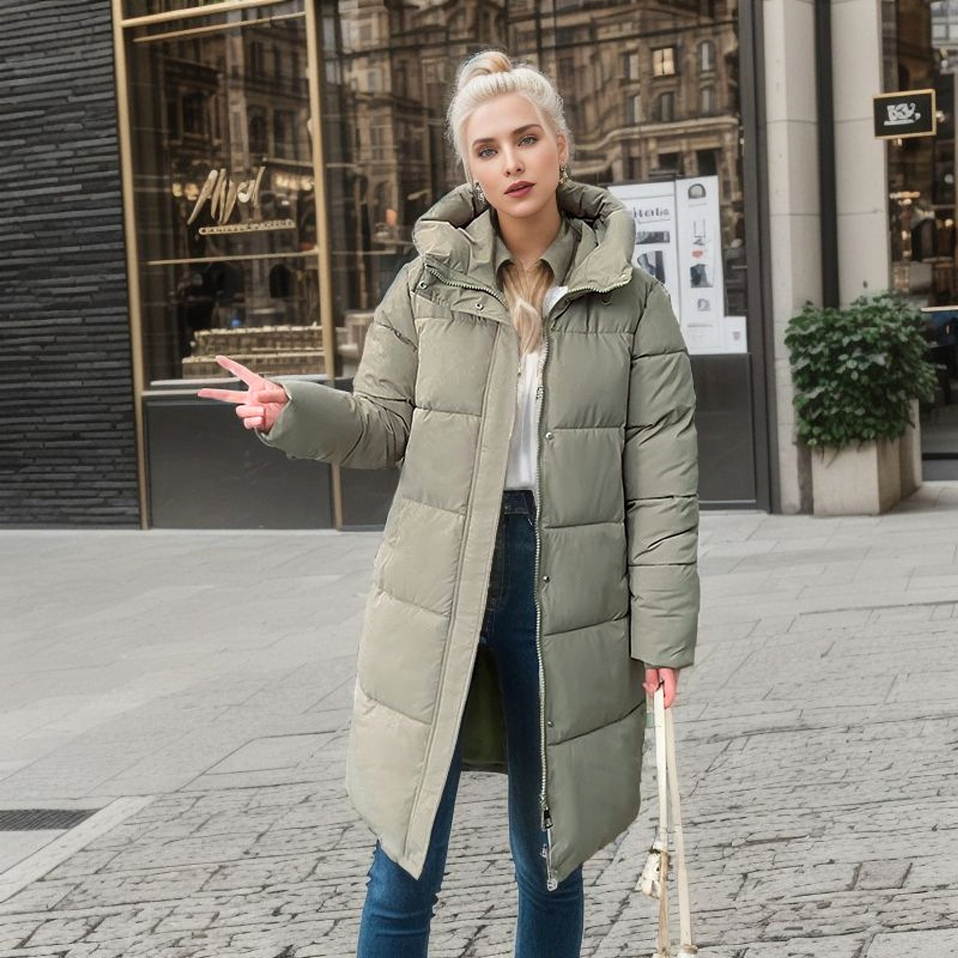 Women's Fashion Casual Loose All-match Down Cotton Clothing Cotton Jacket - enhanced image 12