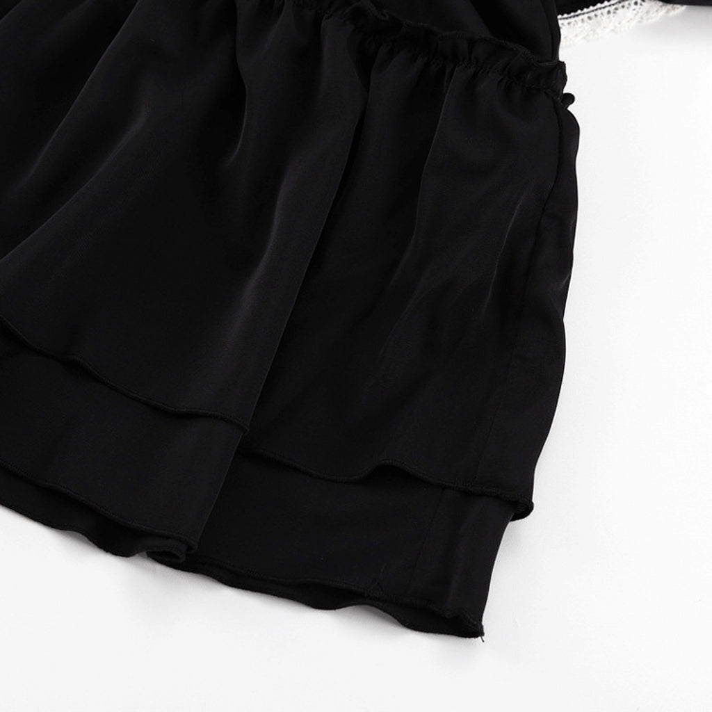 Women's Graceful And Fashionable Bell Sleeve Ruffle Dress - enhanced image 12