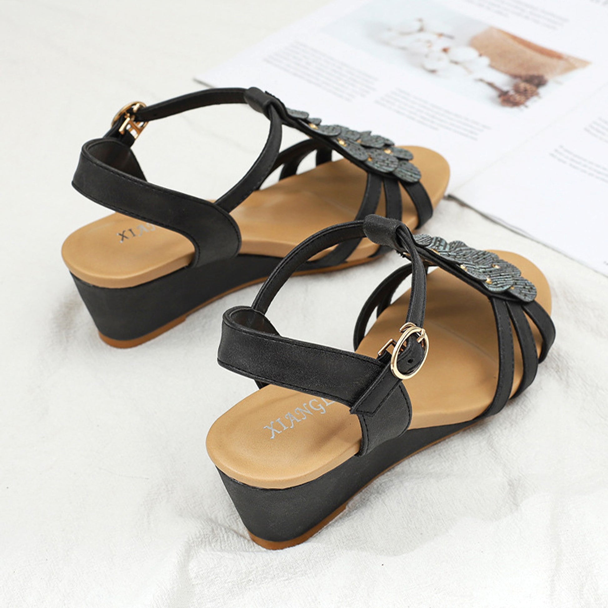 Women's Sandals Boho Bohemia Wedge Shoes Party Daily Beach Shoes - enhanced image 12