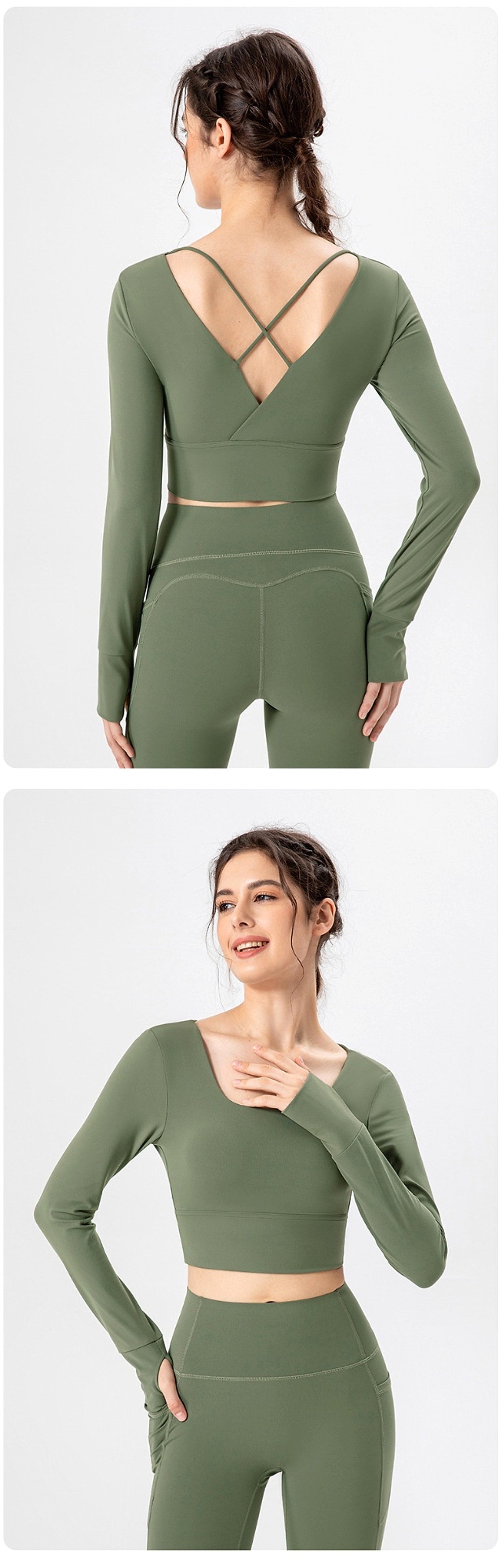 Yoga Leggings Clothes Women With Chest Pad - enhanced image 12