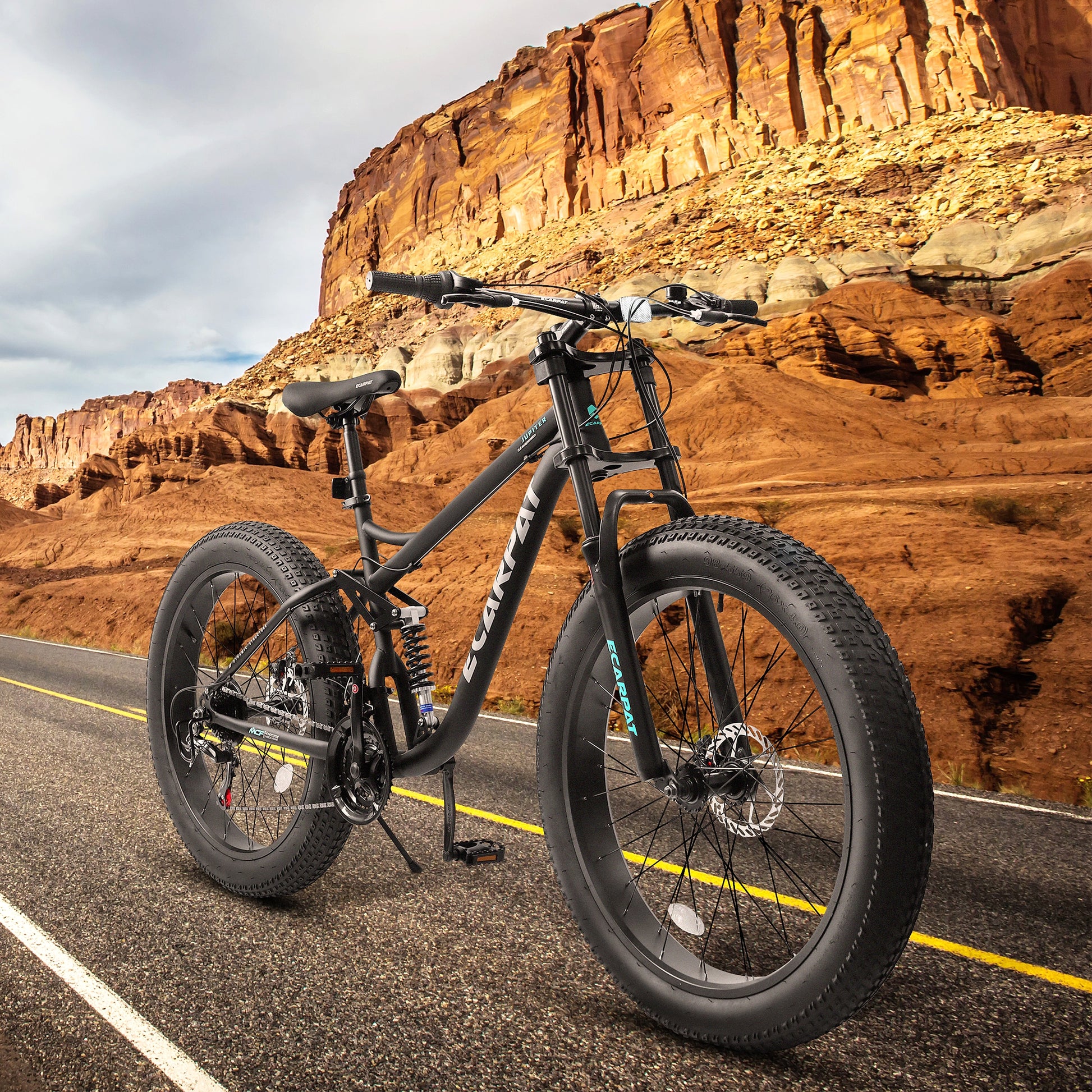 Ruffryde Ecarpat™ – 26" Full Suspension MTB (21-Speed, Dual Disc, Black) - enhanced image 13
