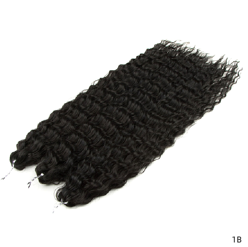 LuxeWave - Chemical Fiber Water Ripple Crochet Curls Hair Extensions - enhanced image 13