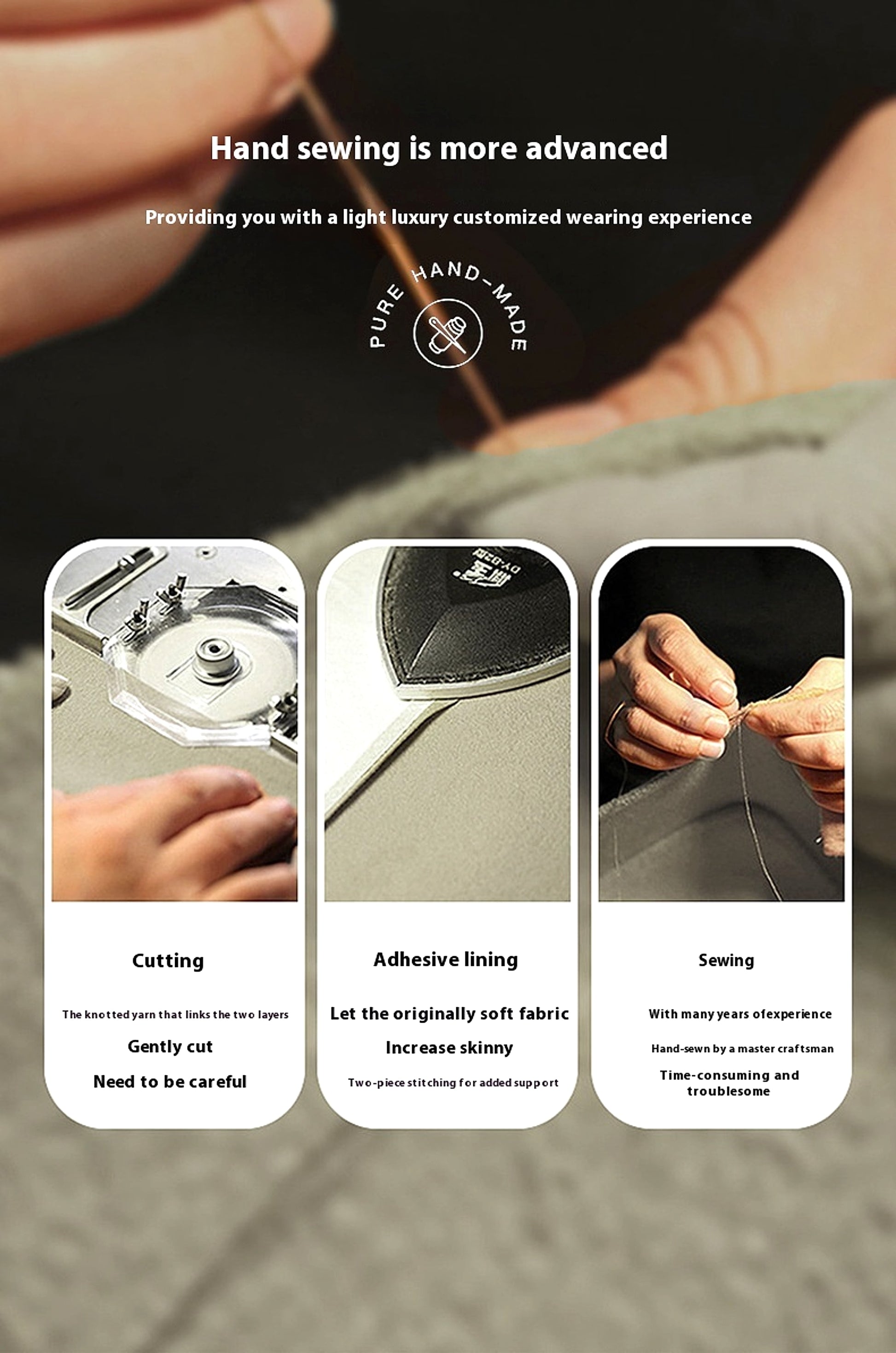 Double-sided Wool Overcoat Men's Winter Down Feather Liner High-end Long Business - enhanced image 13