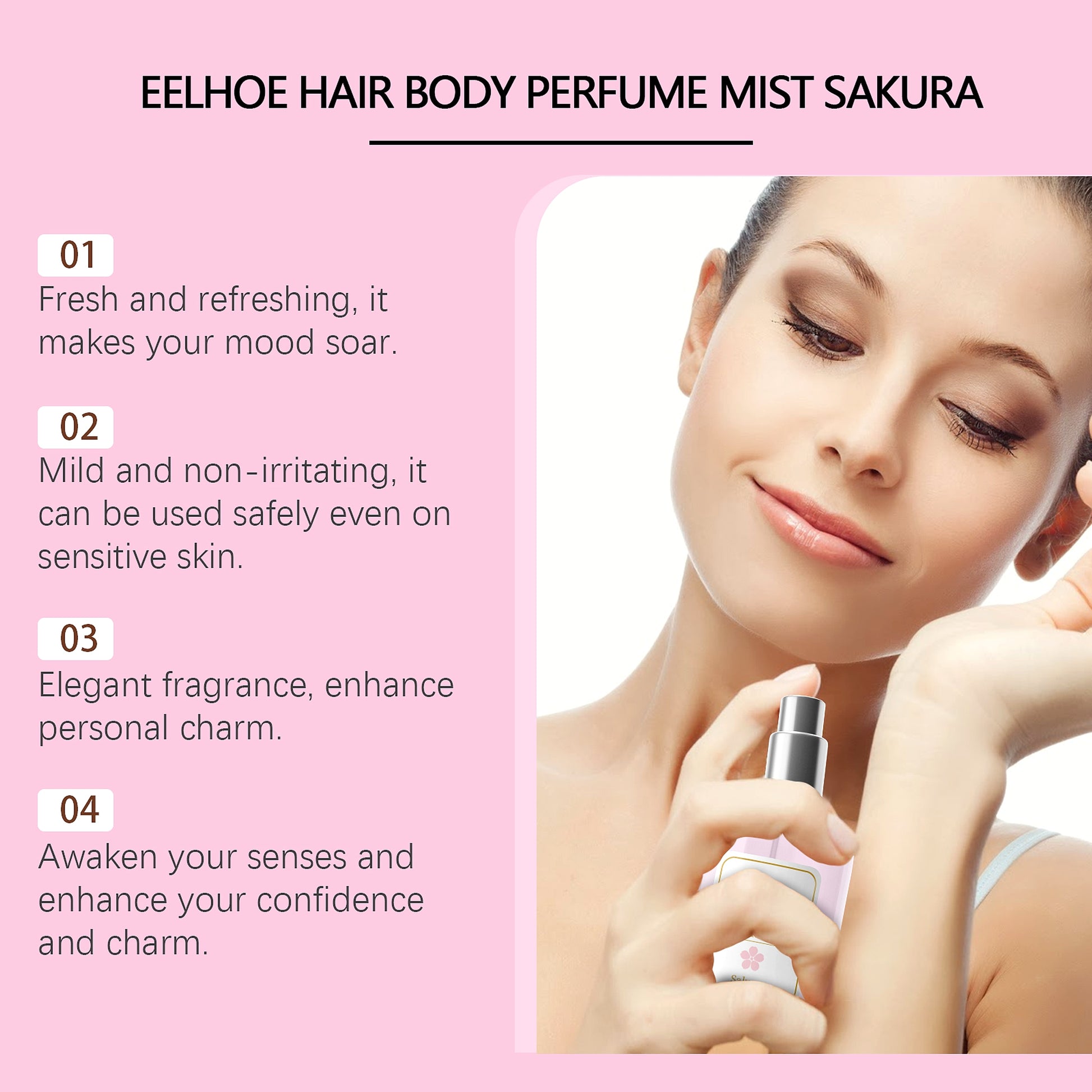 EELHOE Cherry Blossom Body Hair Eau De Parfum Spra Natural Niche Eau De Parfum Spray - enhanced image 13