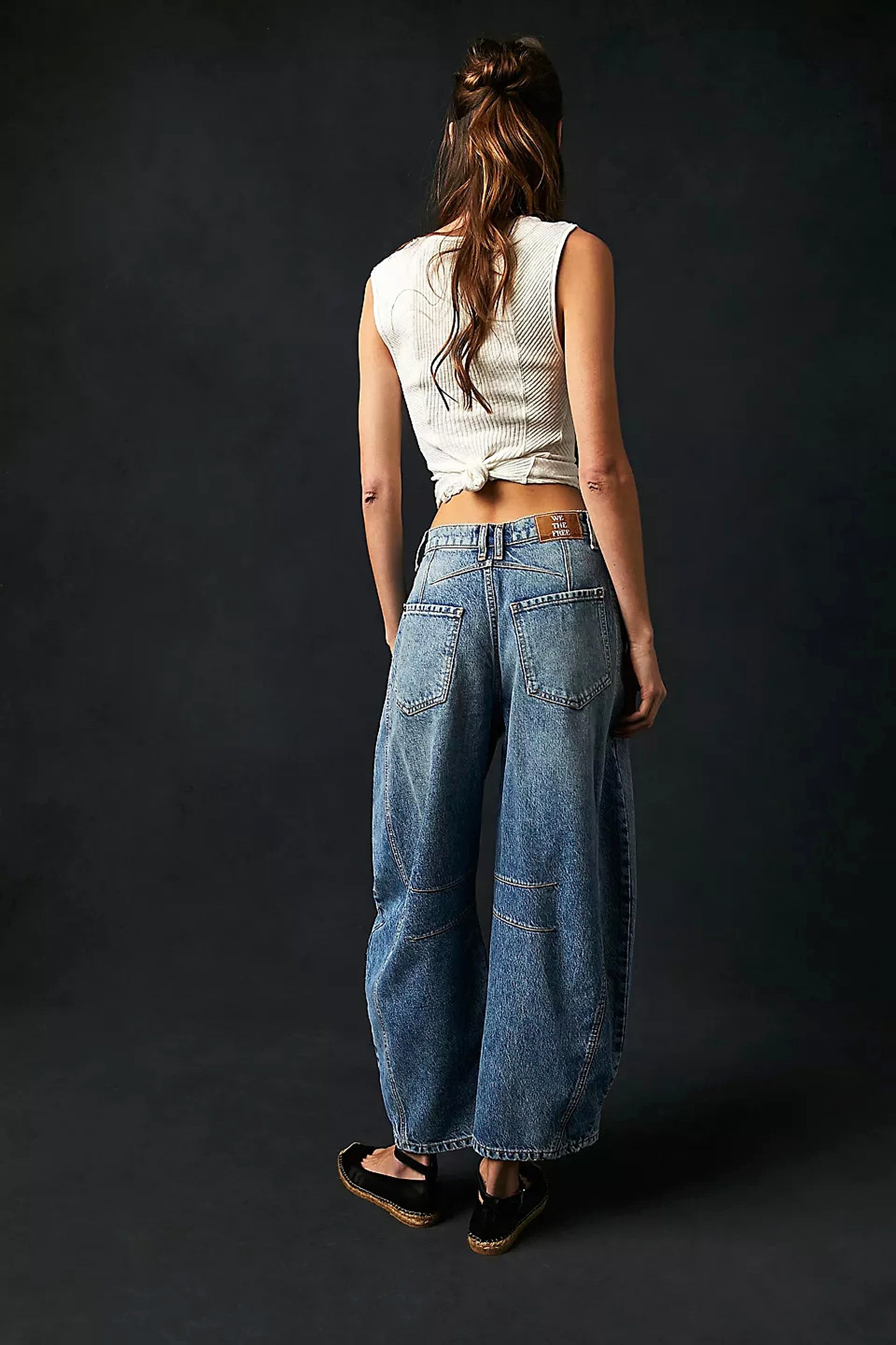 European And American Fashion Casual Women's Loose Wide-leg Pants Low Waist Washed Old - enhanced image 13
