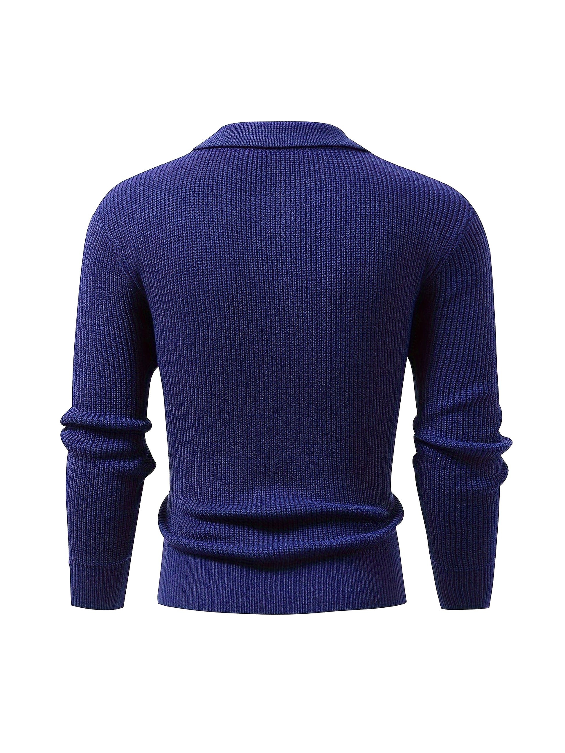 Fashion Solid Color Simple Men's Knitwear Cardigan Sweater Coat - enhanced image 13