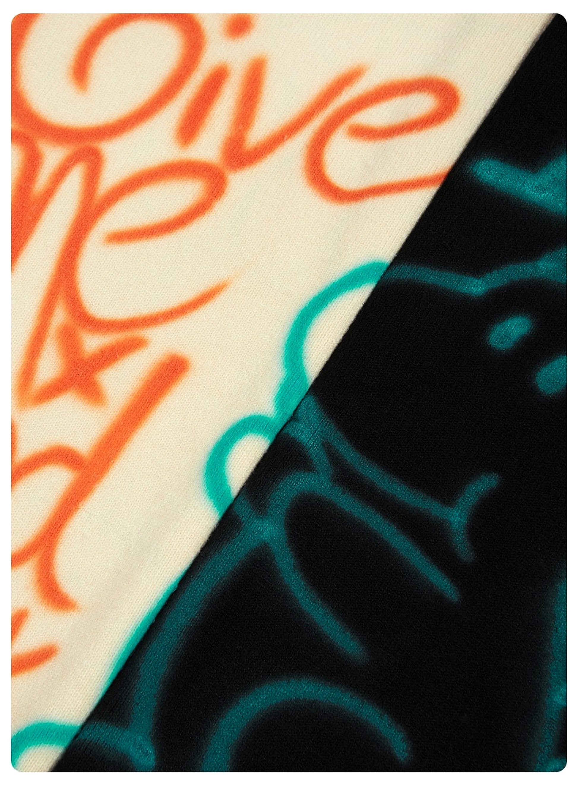 Graffiti Printed Loose Warm Sweater Women - enhanced image 13