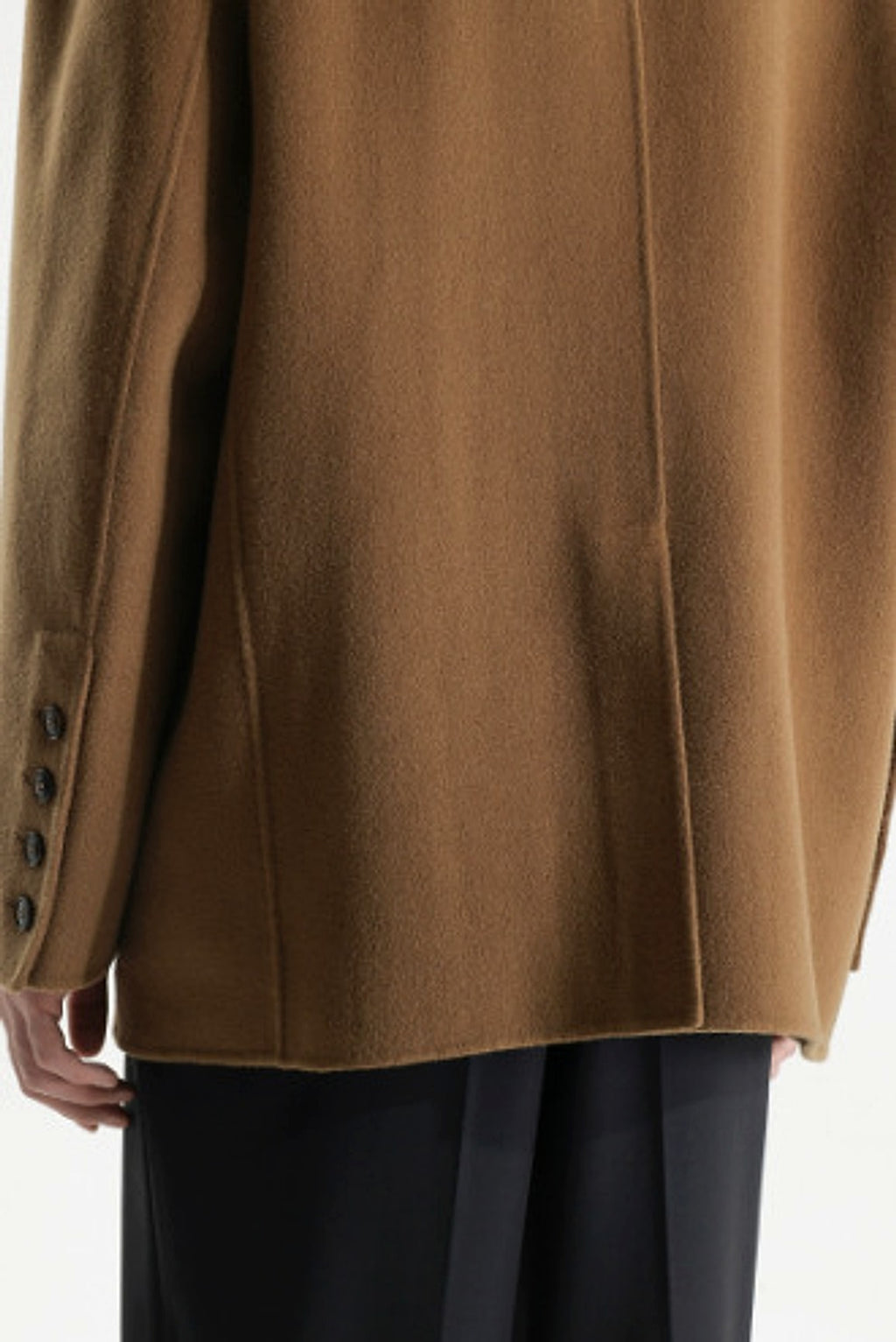 Gun Collar Double-faced Woolen Goods Woolen Suit Wool Coat For Men - enhanced image 13
