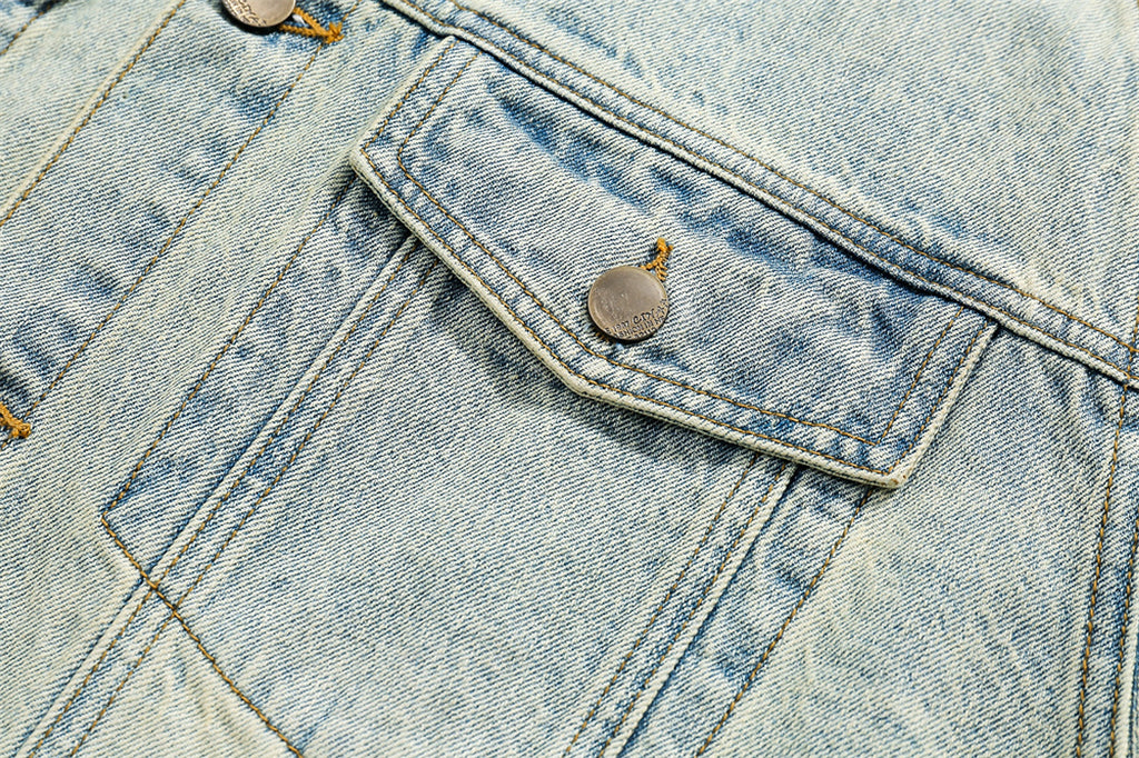 A.1  High Street Old Washing Water Denim Jacket  Women - enhanced image 13