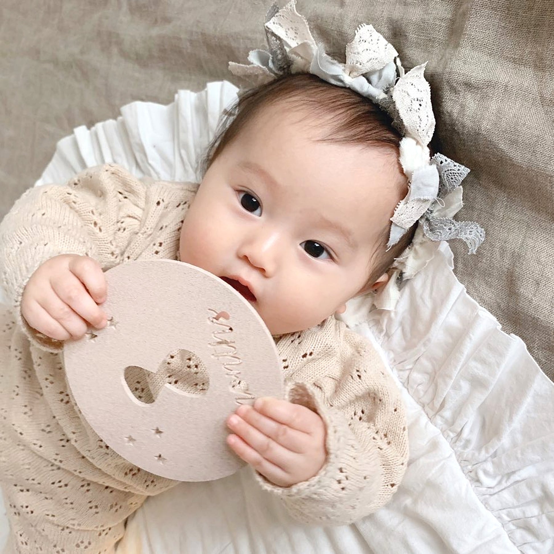 LaceNest™ – Knitted Hollow Baby Romper with Hat - enhanced image 13
