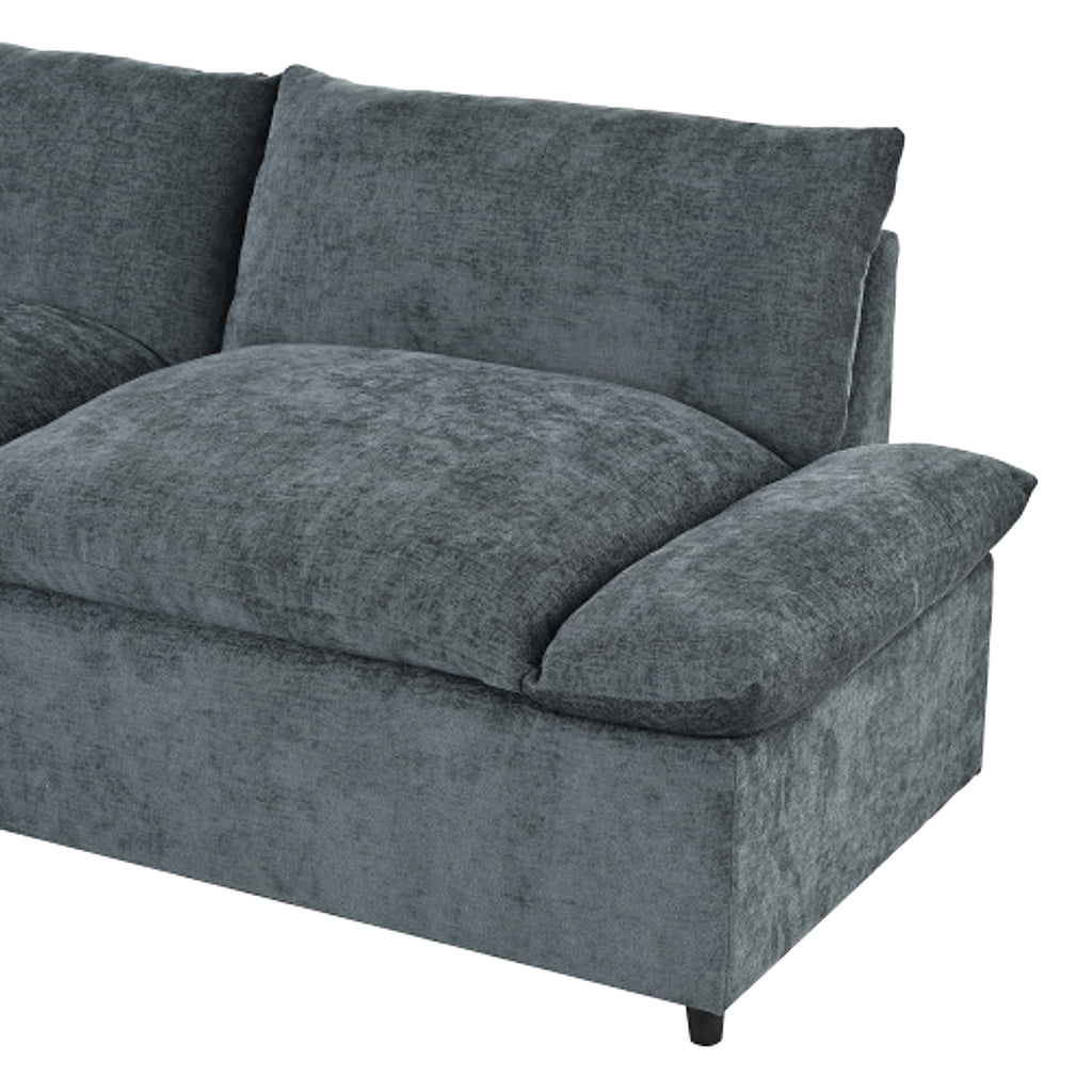 LuneluX_Home – 115.5" Modular Deep Gray Sectional Sofa with Storage & Plush Cushions - enhanced image 13