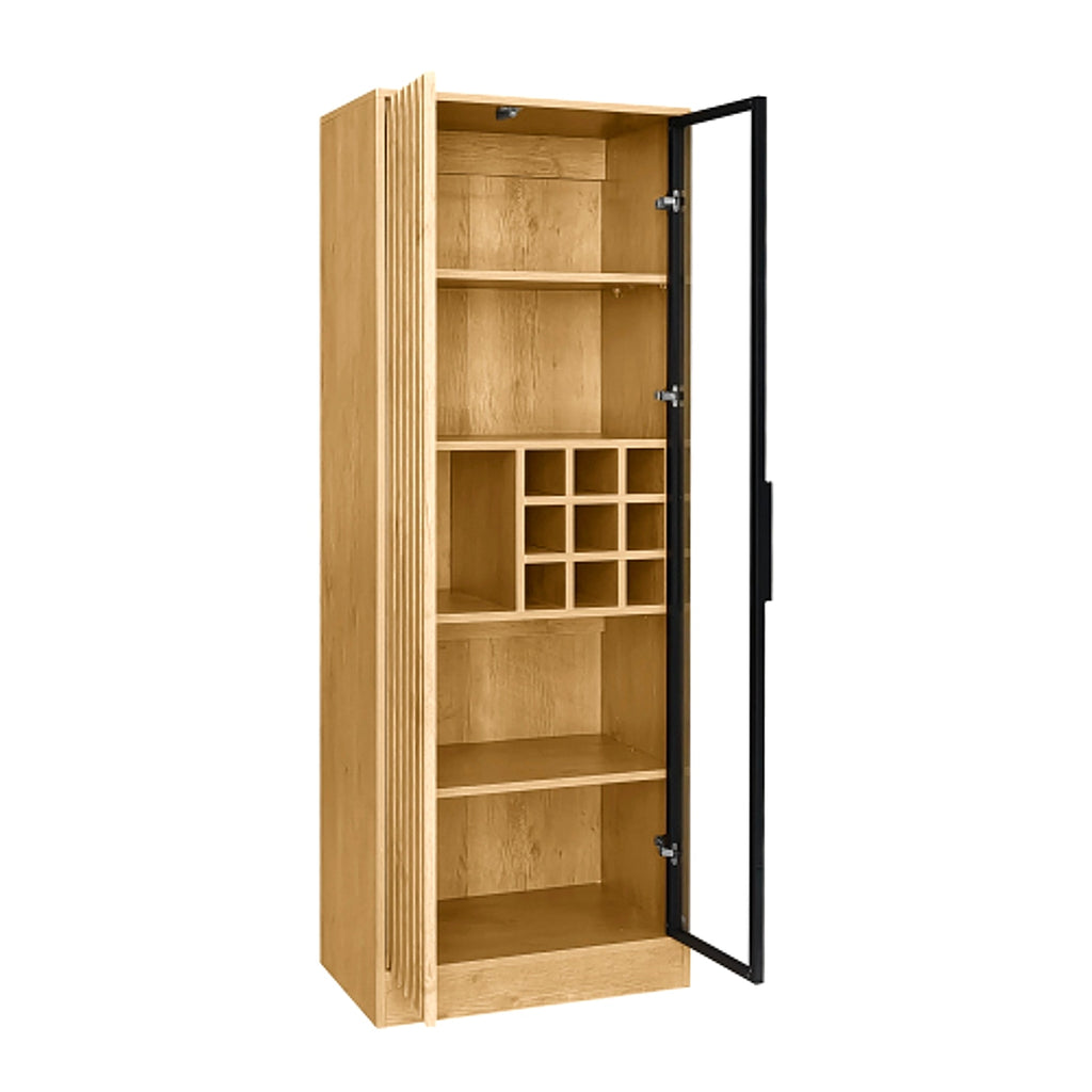 LuneluX_Home – Bathroom Cabinet with Glass Doors, LED Lighting & Wooden Finish (160 cm) - enhanced image 13