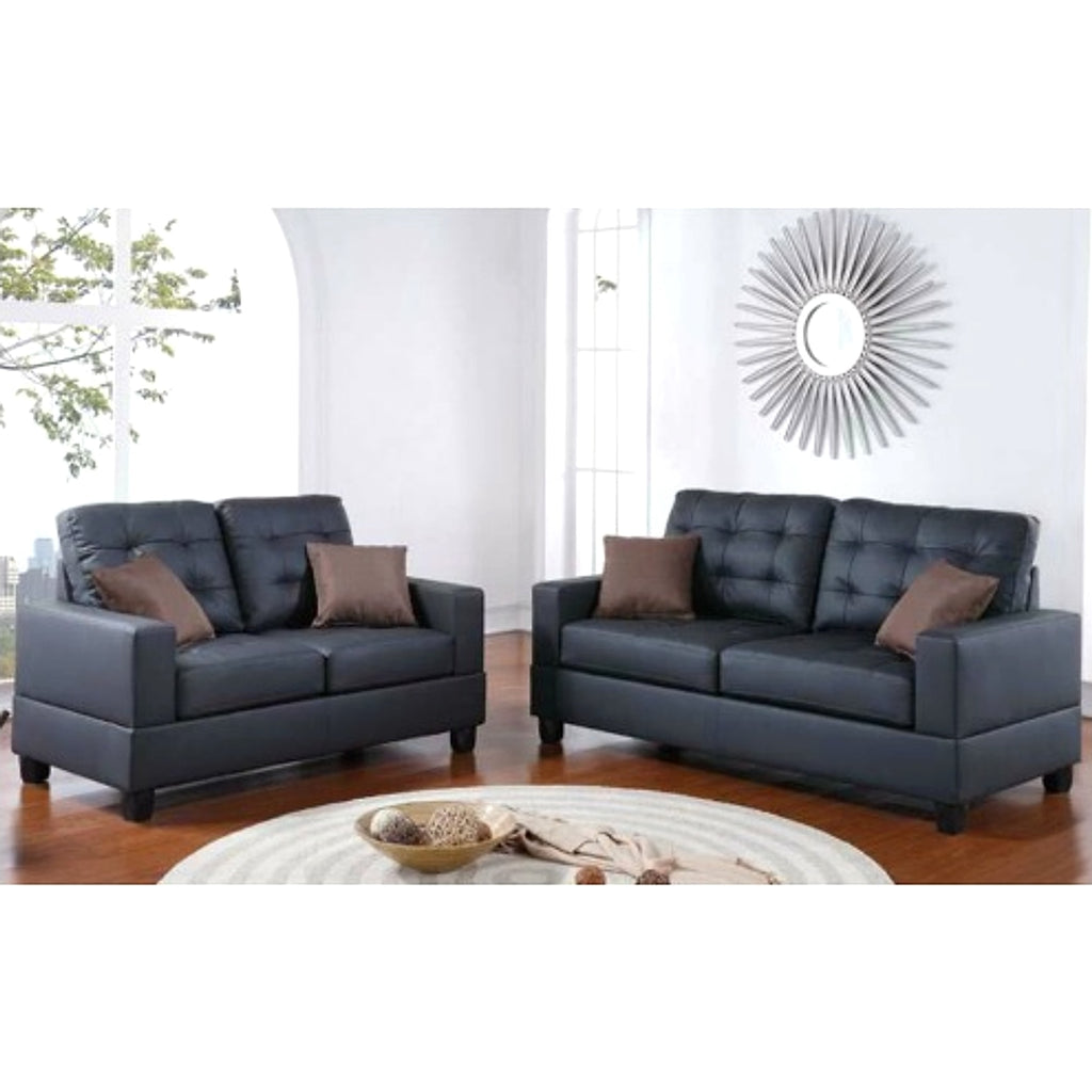 LuxeLiving™ – 2‑Piece Faux Leather Sofa Set with Pillows (US Warehouse) - enhanced image 13