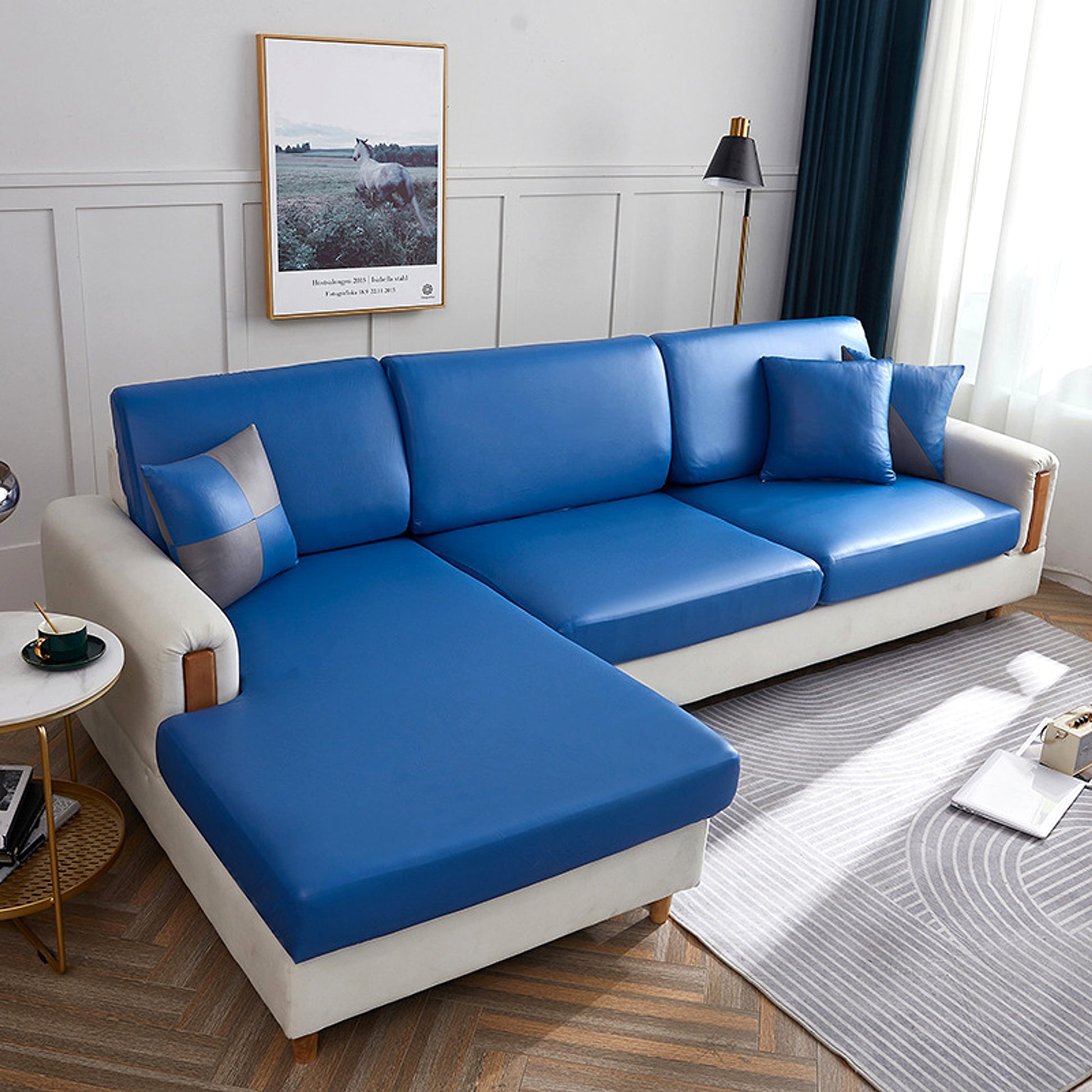 LuxFit™ – Elastic Waterproof Leather-Style Sofa Slipcover - enhanced image 13