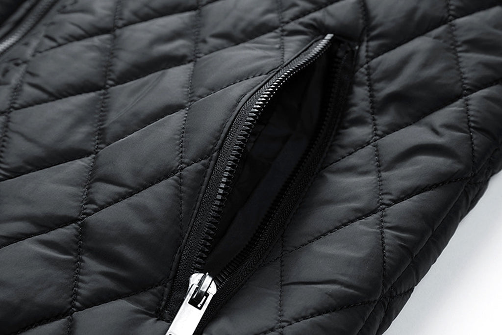 Men's Casual Jacket Quilted Cotton Removable Hood Jacket - enhanced image 13